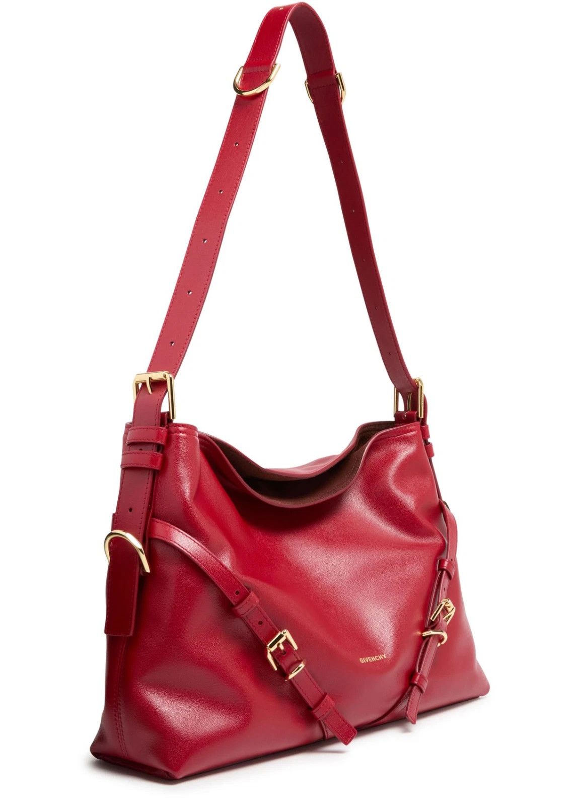 Givenchy GIVENCHY Voyou Medium Dark Red Leather Bag Size ONE SIZE - 2 Thumbnail