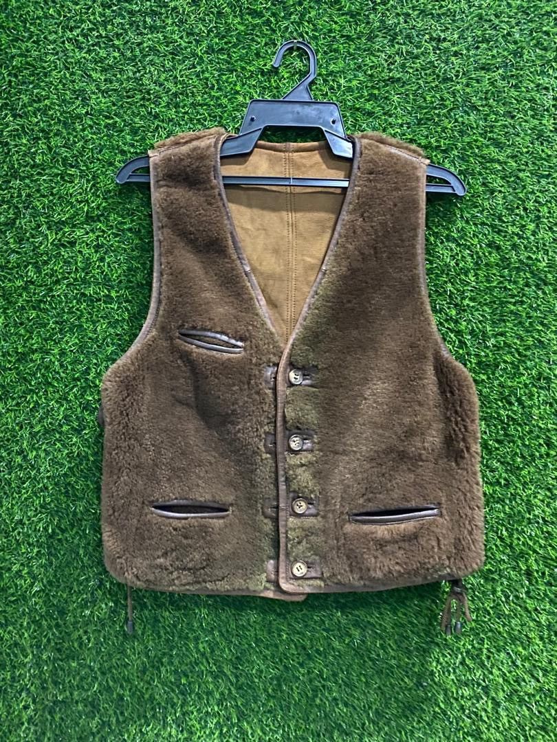 Vintage Vintage Shearling Spanish Lamb Leather Vest Size US M / EU 48-50 / 2 - 7 Thumbnail