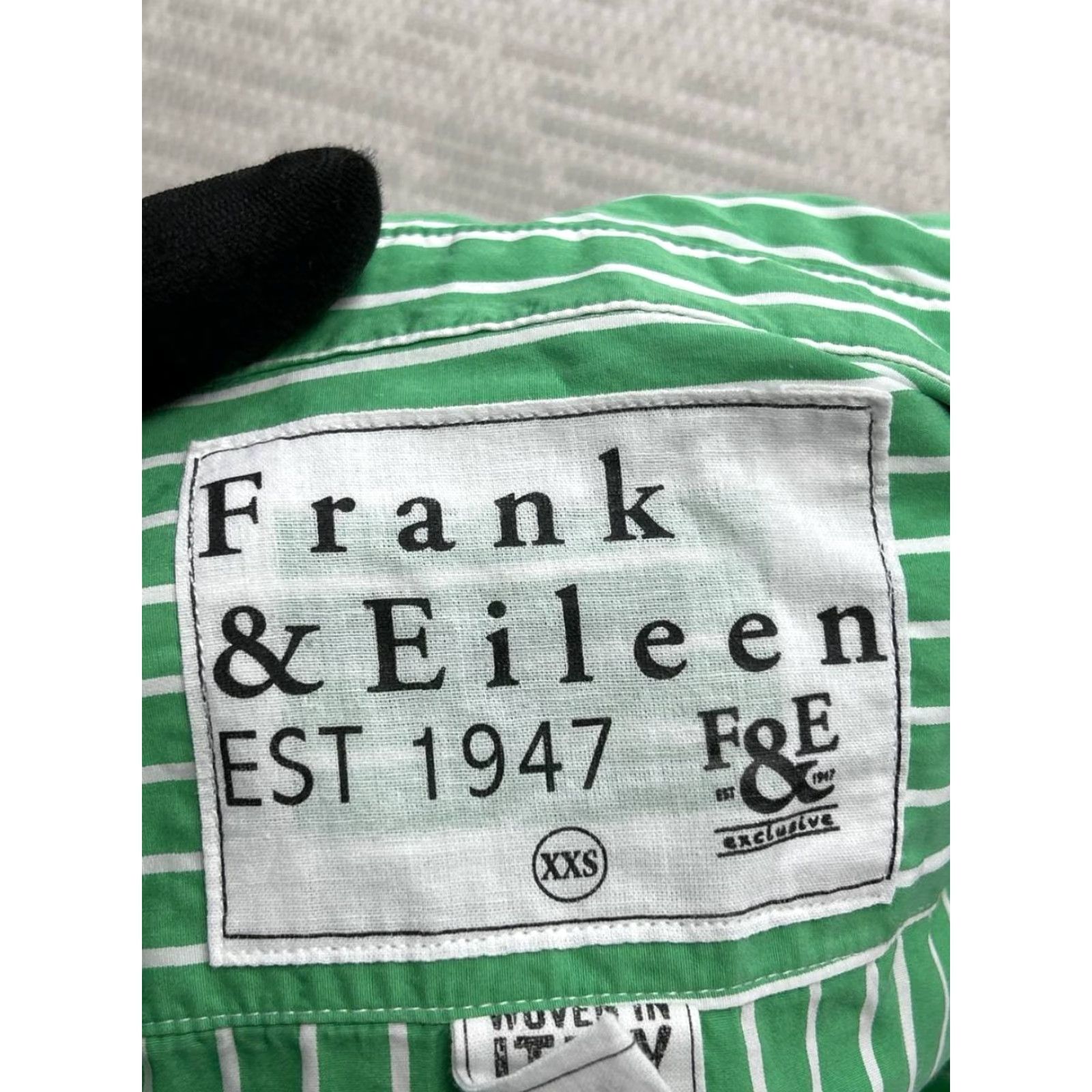 Frank & Eileen Frank & Eileen Shirt Womens XS Green White Cotton Blouse Size XXS / US 00 / IT 34 - 3 Thumbnail