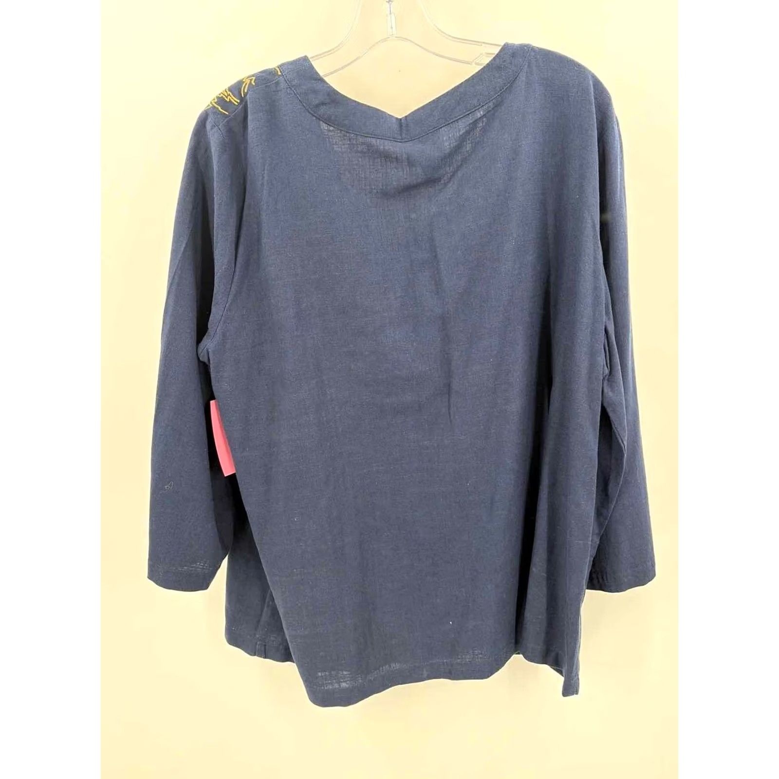 JM Collection JM Collection Navy Tunic Blouse XL Size XL / US 12-14 / IT 48-50 - 2 Thumbnail