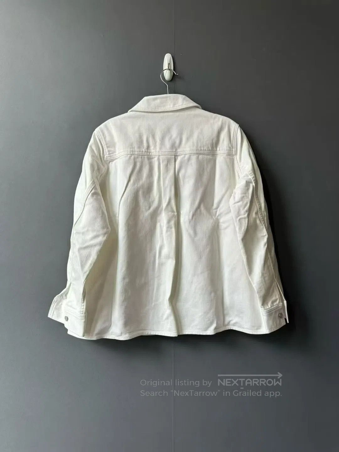 Loewe Loewe New Arrival White Large Logo Pocket Denim Jacket| Size 4XL / US 24-26 - 2 Thumbnail