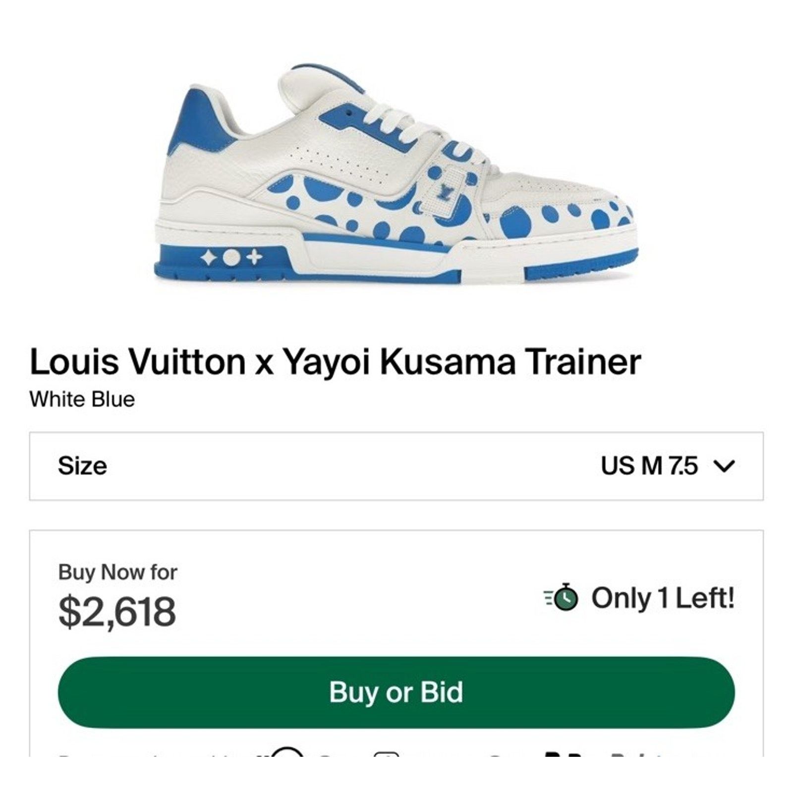 Louis Vuitton Size 6.5LV/7.5US - Louis Vuitton x Yayoi Kusama Size US 7.5 / EU 40-41 - 10 Thumbnail