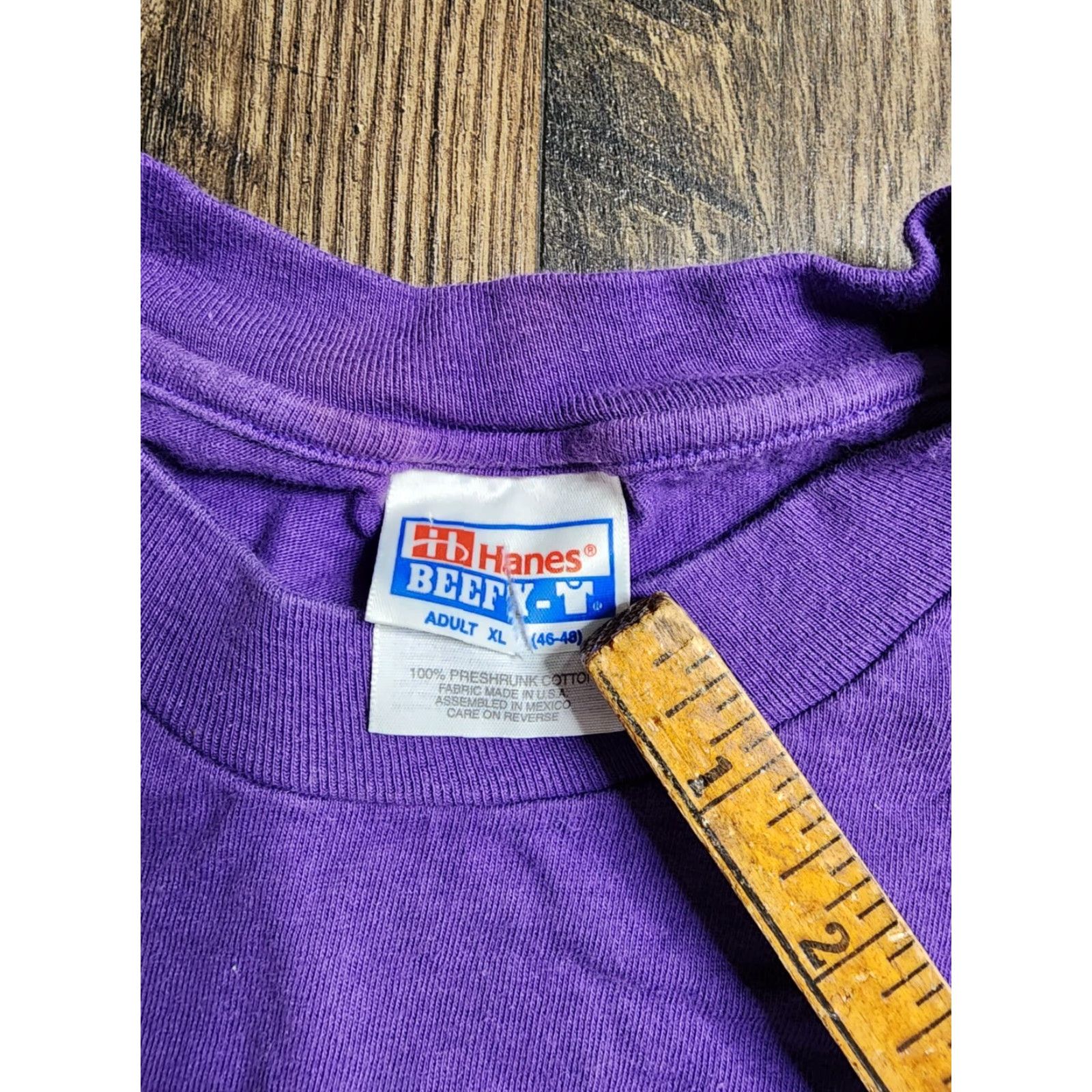 Hanes VINTAGE Hanes T-Shirt Mens XL 1997 Boy Scouts Louisiana Mardi Gras Purple Graphic Tee Size US XL / EU 56 / 4 - 4 Thumbnail