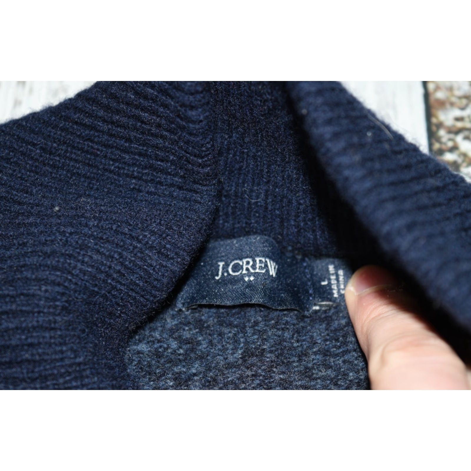 J.Crew **J.CREW Large Men's Classic Fit Cable-Knit Bomber Cardigan in Blue** User: **J.CREW Men's Large Cable-Knit Bomber Cardigan in Blue** Size US L / EU 52-54 / 3 - 5 Thumbnail