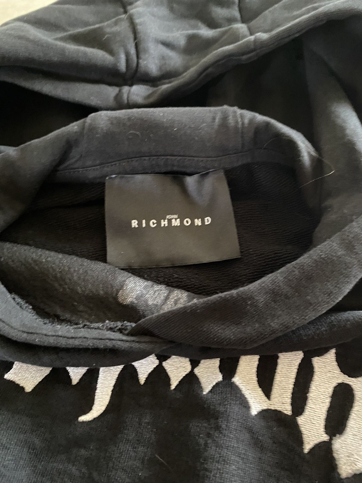John Richmond Vintage Jonh Richmond Y2K Baggy Hoodie Tribal Boxy Size L / US 10 / IT 46 - 8 Thumbnail