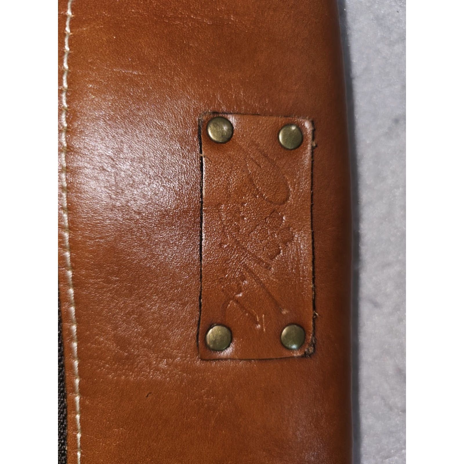 Patricia Nash VINTAGE Patricia Nash Valerie Leather Fold-Over Wristlet Clutch Cognac Tan Clutch Women Medium Size ONE SIZE - 3 Thumbnail