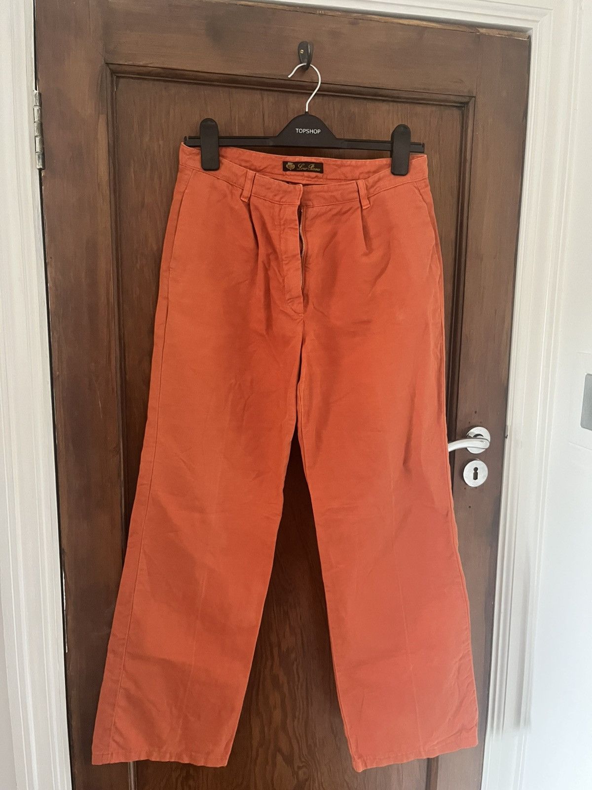 Loro Piana Loro Piana orange cotton/linen trousers w30 Size US 30 / EU 46 - 1 Thumbnail