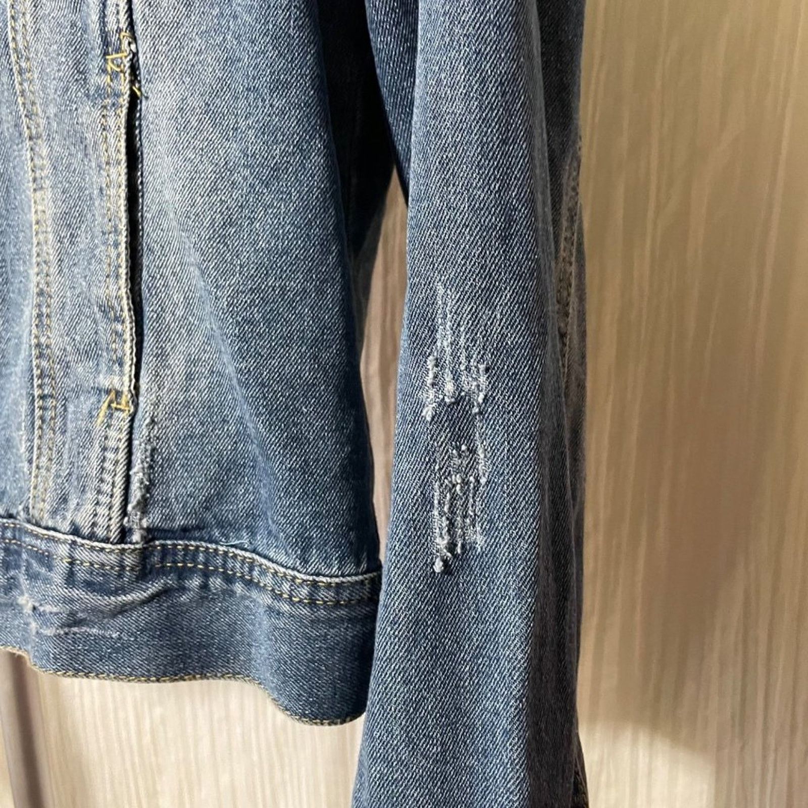 Other Ashley Vintage Charm Distressed Denim Jacket New Large Size L / US 10 / IT 46 - 4 Thumbnail
