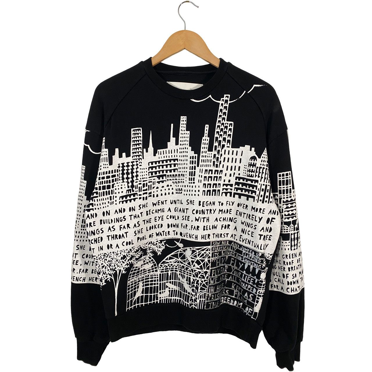 Juun.J Rob Ryan by Juun.J Oversized Poem Crewneck Black Size US S / EU 44-46 / 1 - 1 Thumbnail