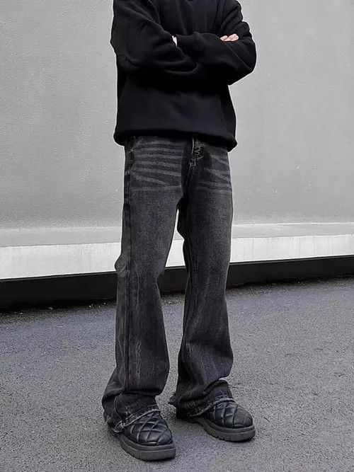 VIBE Street Vintage Y2K Baggy Micro Flare Jeans Size US 30 / EU 46 - 8 Thumbnail