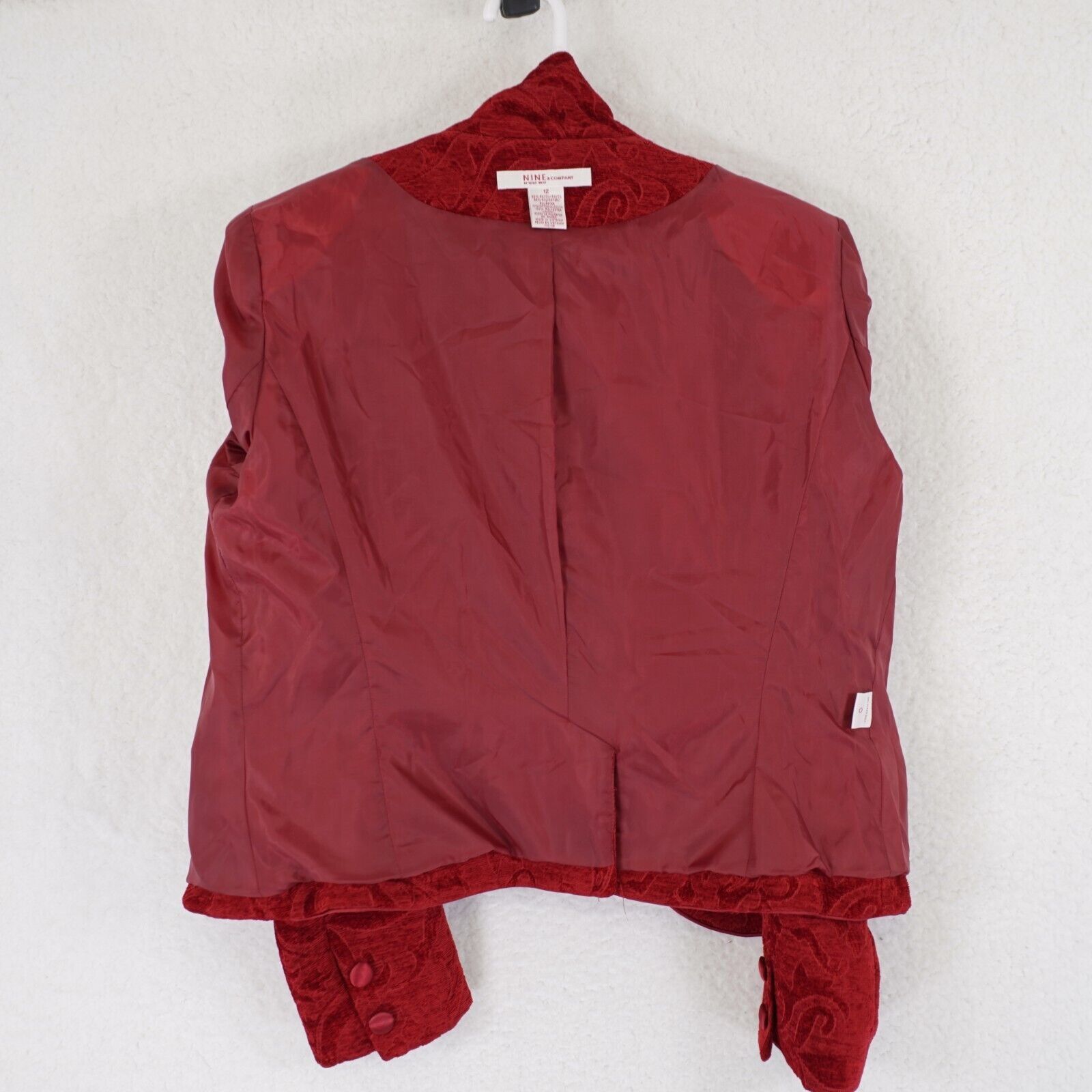 Nine West Nine West Nine & Company Red Floral Felt Blazer Size 12 Rayo Size XL / US 12-14 / IT 48-50 - 6 Thumbnail