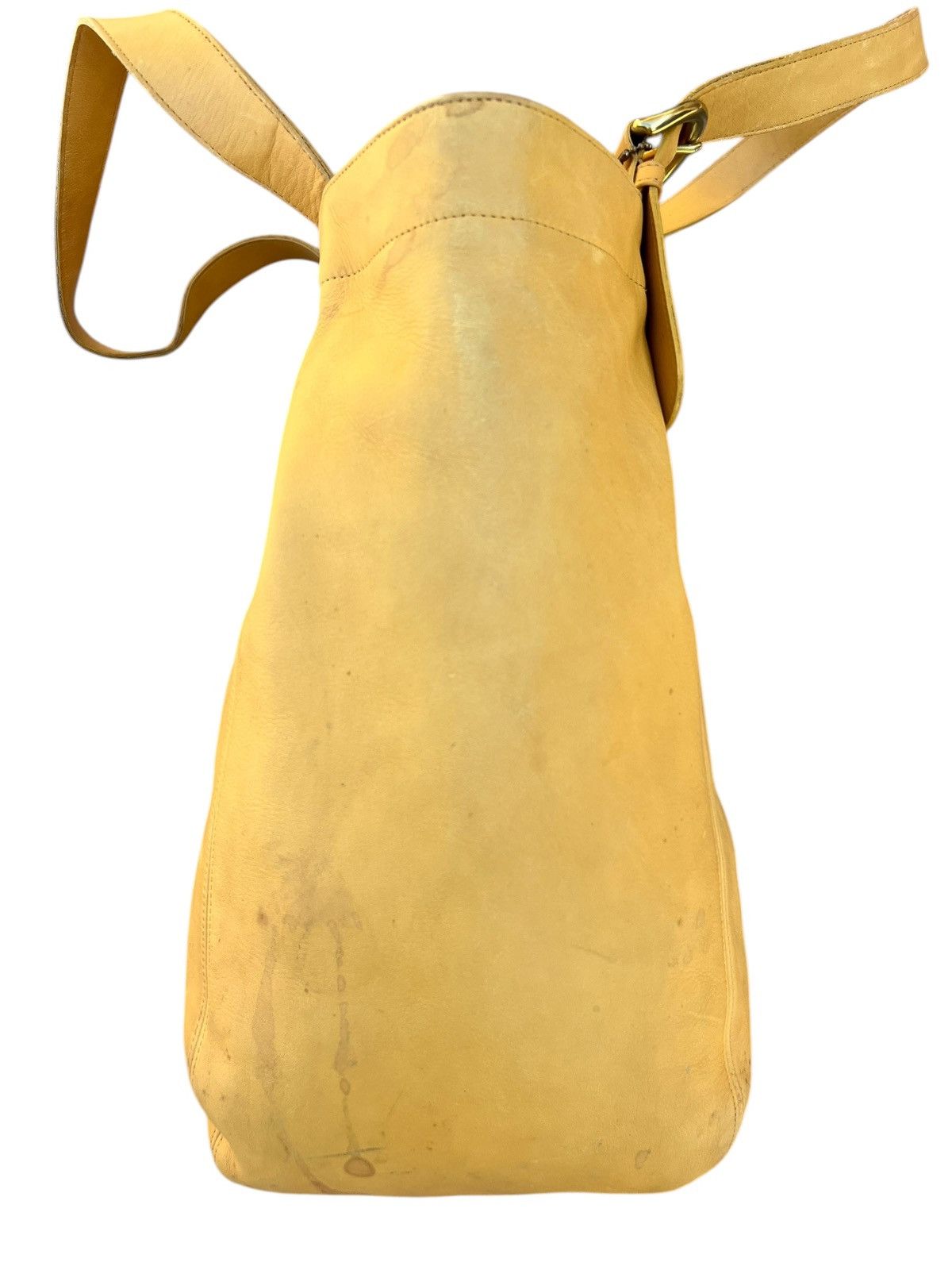 Leather Vintage 90s COACH Scratches Stains Patina Leather Tote Bag Size ONE SIZE - 14 Thumbnail