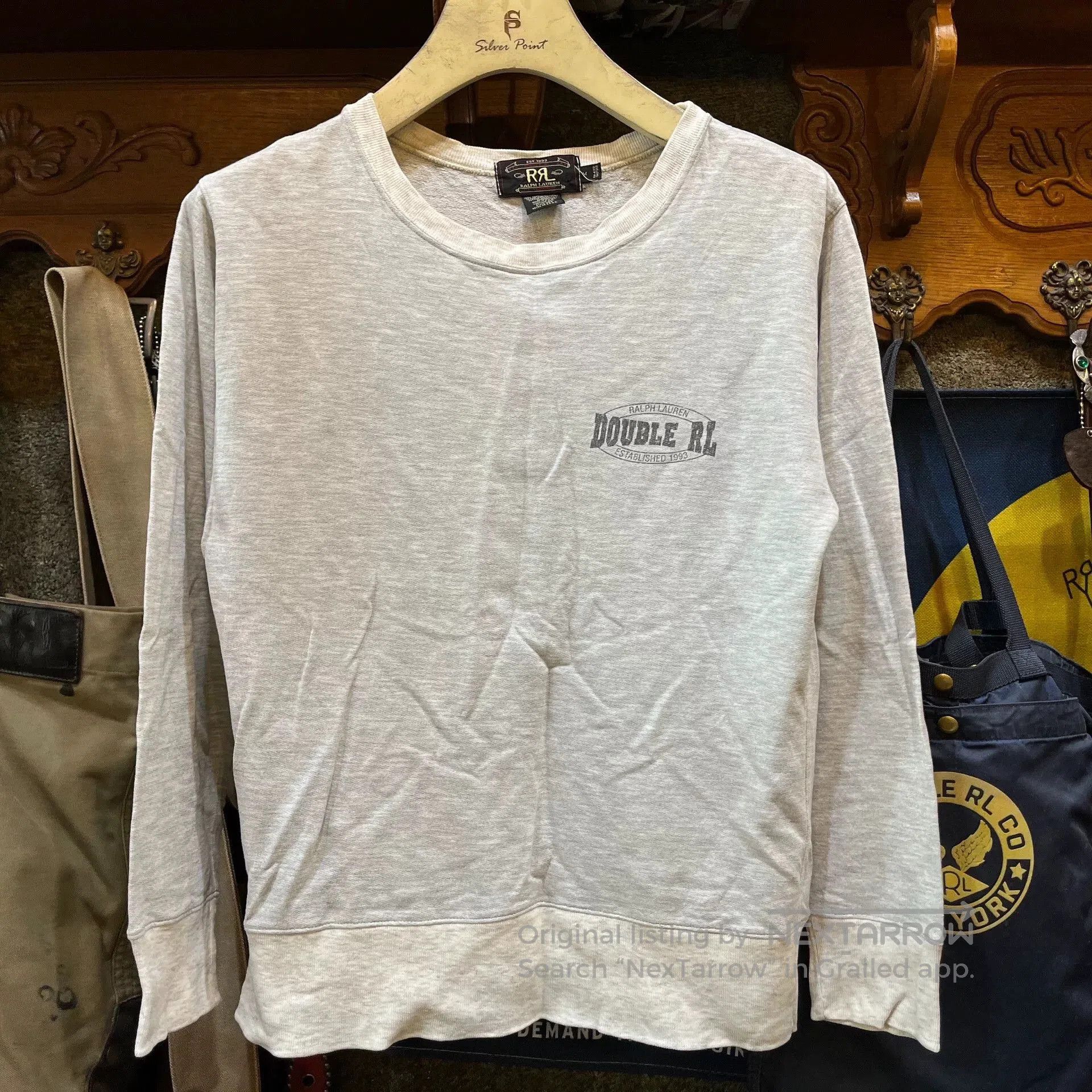RRL Ralph Lauren gray long sleeve sweatshirt by double rl. Size US M / EU 48-50 / 2 - 1 Thumbnail