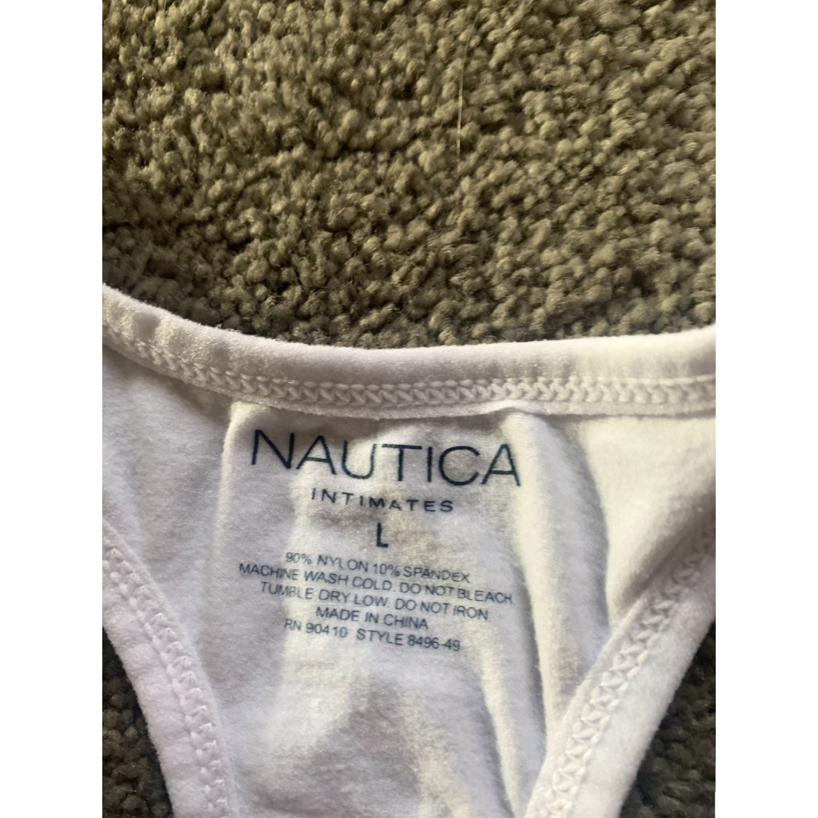 Nautica Nautica Sports Bra / White Striped One Piece Seamless Removable Pads L Size ONE SIZE - 3 Thumbnail