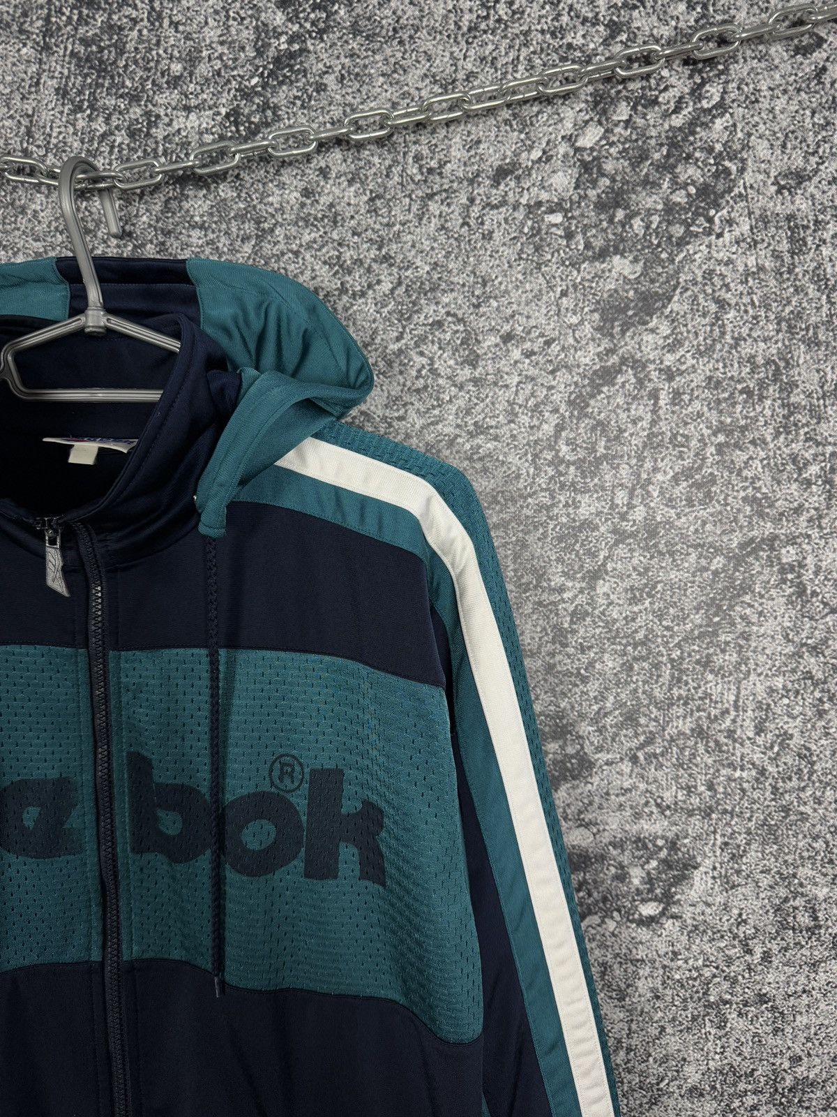 Reebok Men’s Vintage 90s Reebok Full Zip Hoodie Big Logo Size XS Size US XS / EU 42 / 0 - 2 Thumbnail