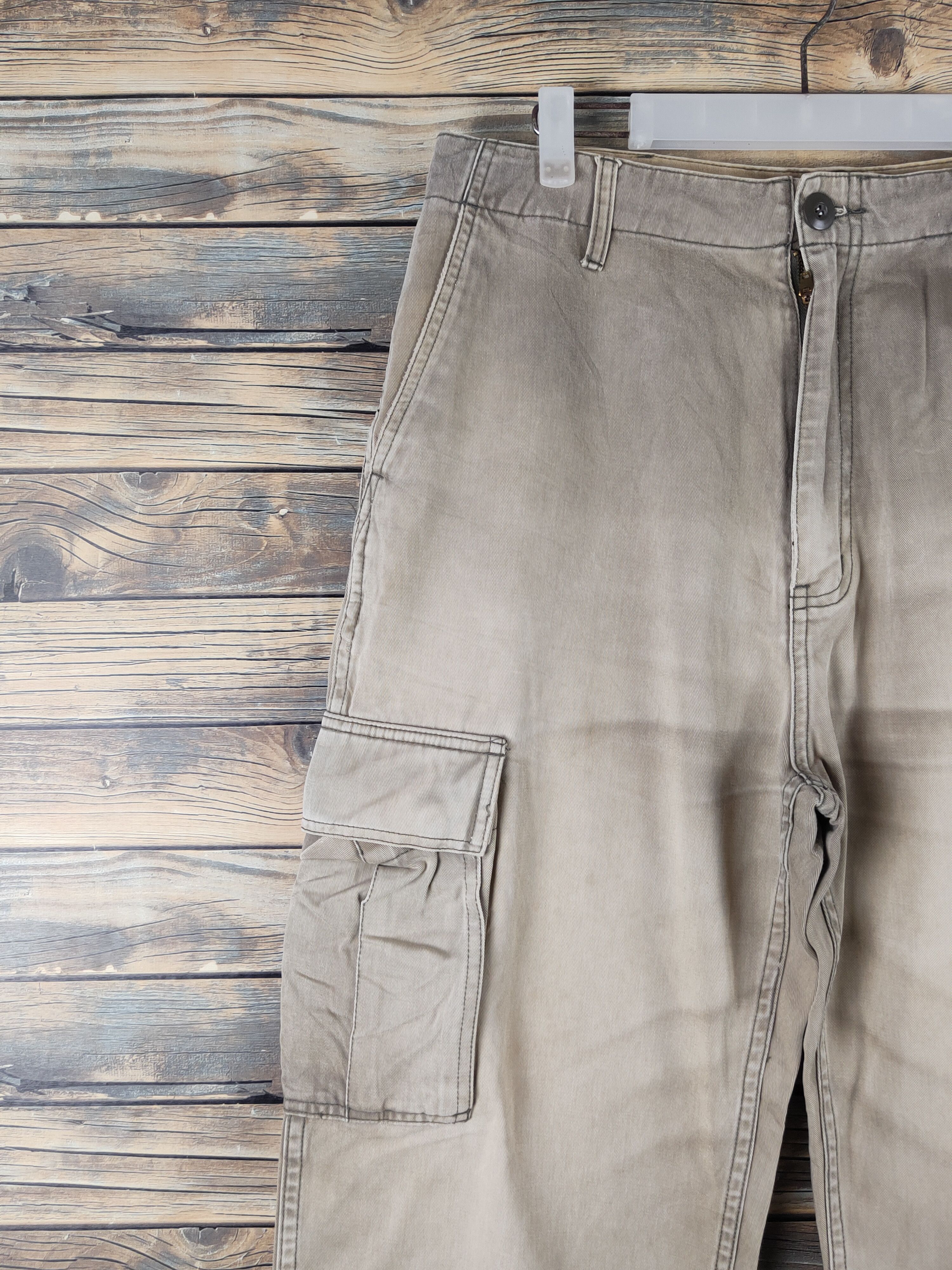 Japanese Brand DL Dog House Beige Multipocket Tactical Cargo Pants #1304 Size US 34 / EU 50 - 3 Thumbnail