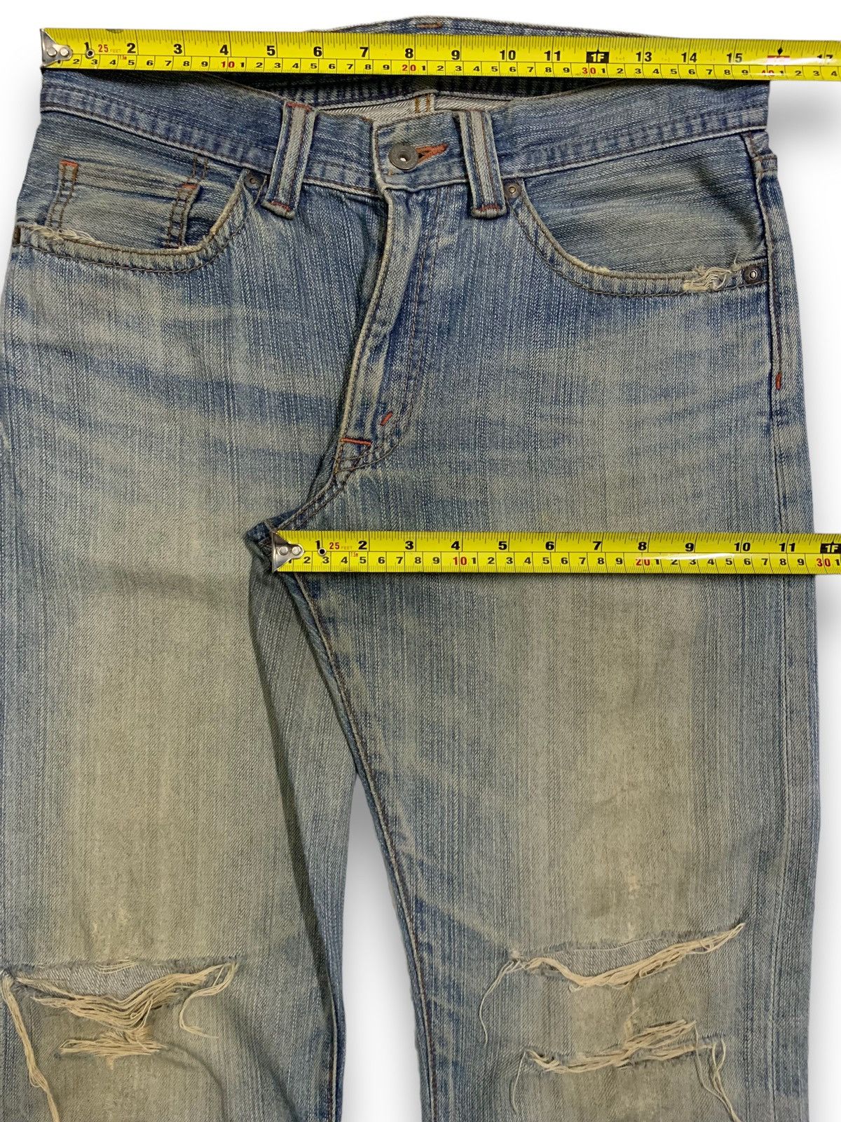 KMRii Vintage Japanese Brand Mud Wash Distressed Grunge Jeans Size US 31 - 16 Thumbnail