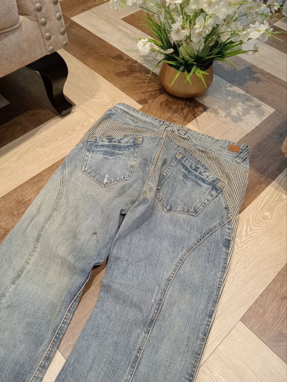 Nicole Club NICOLE CLUB FOR MEN JAPAN BLUE BAGGY DENIM PANTS Size US 35 - 12 Thumbnail