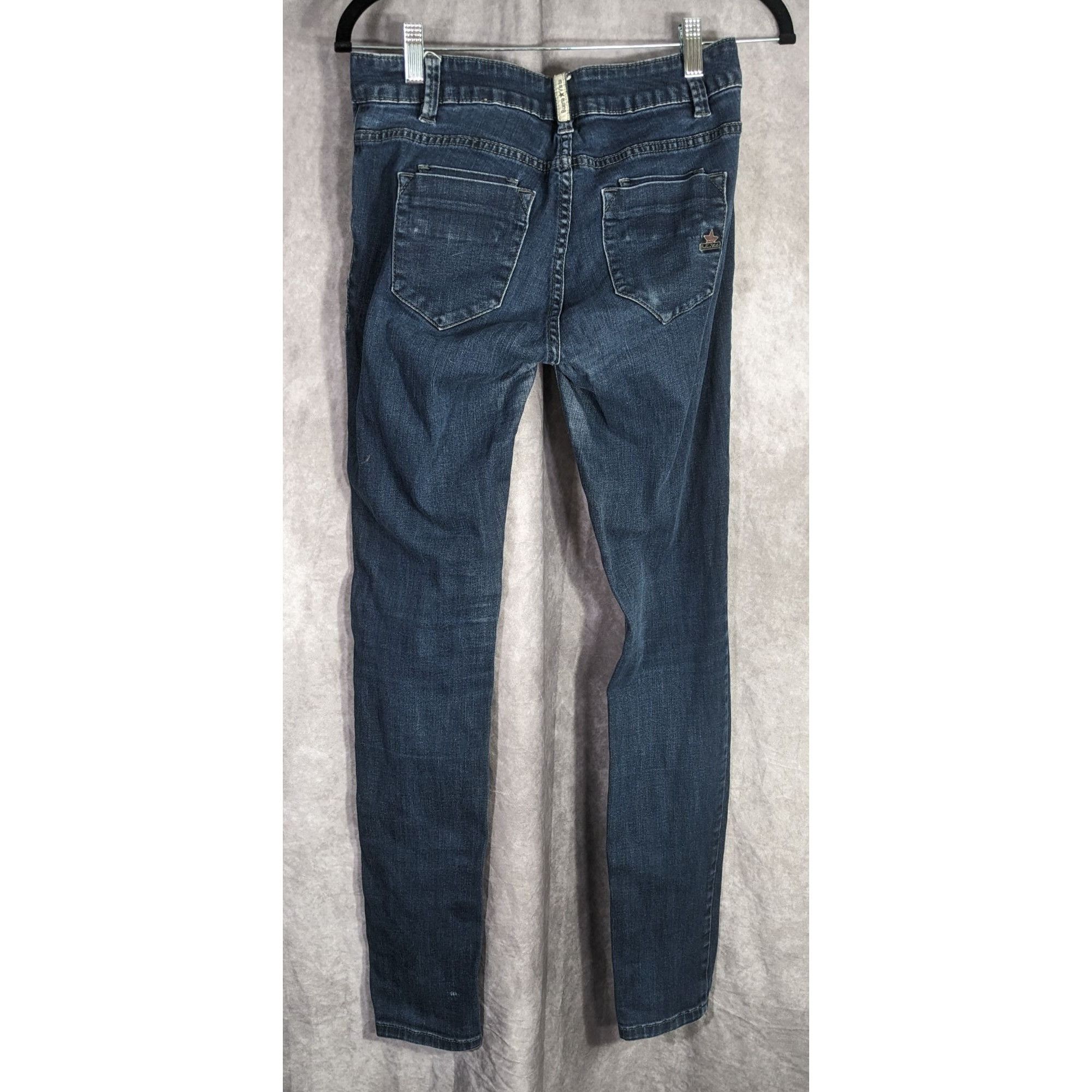 Other Buena Vista Womens Skinny Jeans Dark Wash Distressed Button Size 30" / US 8 / IT 44 - 6 Thumbnail
