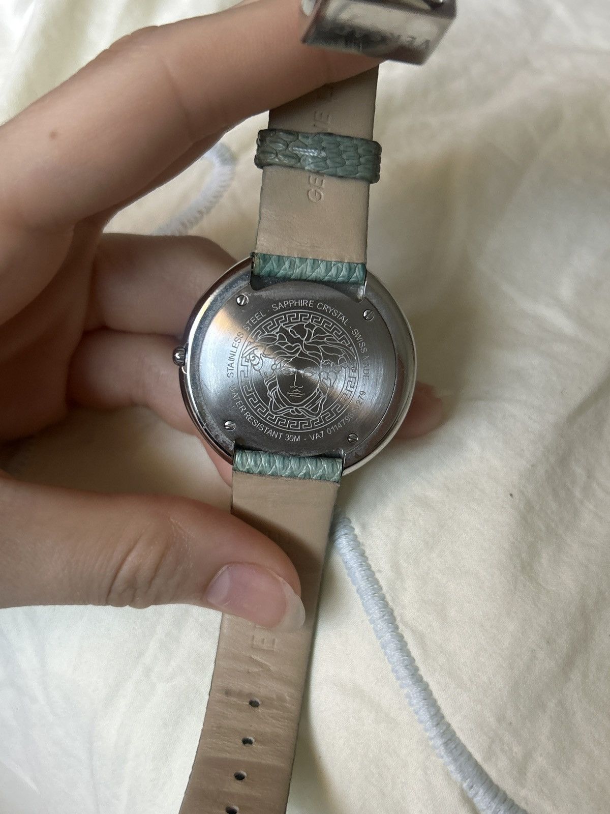 Versace Versace Lizard Leather Mother of Pearl watch Size ONE SIZE - 2 Thumbnail