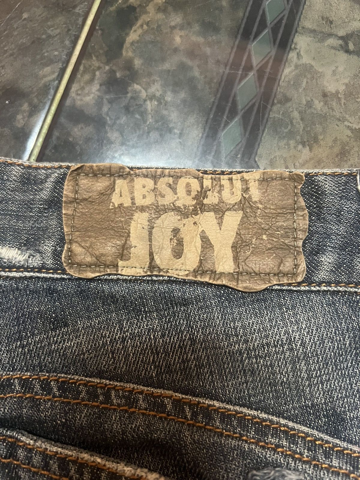 Japanese Brand SICK💥ABSOLUT JOY PATCHWORK DISTRESSED DENIM PANT Size US 32 / EU 48 - 8 Thumbnail