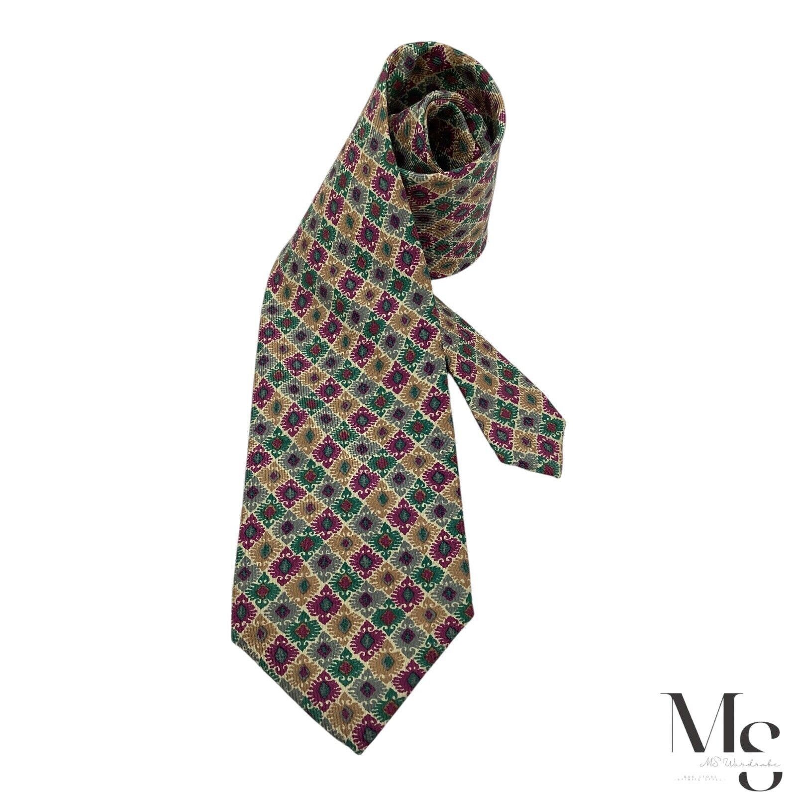 Paul Stuart PAUL STUART Multicolor Geometric Silk Tie Hand Made In USA W Size ONE SIZE - 2 Thumbnail