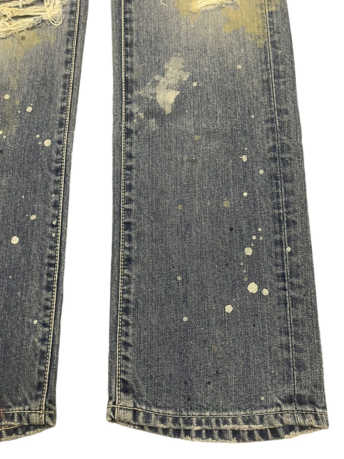 Vanquish Vintage Japan Vanquish Paint Splatter Distressed Jeans Size US 31 - 6 Thumbnail