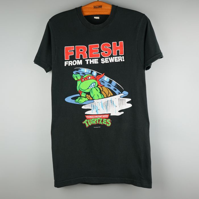 Vintage 90s Kids T-shirt Teenage Mutant Ninja Turtles TMNT Sewer