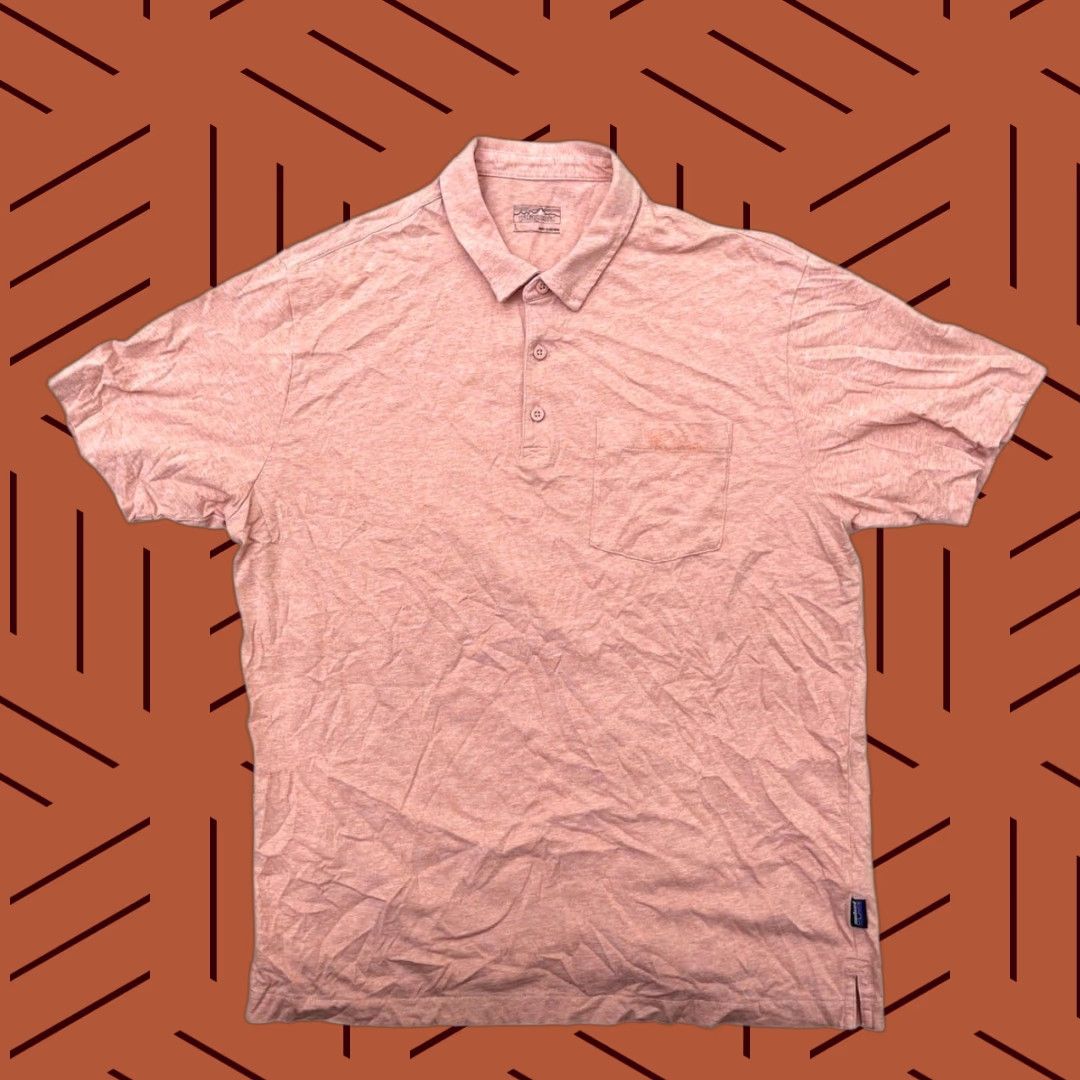Patagonia VINTAGE Patagonia Coral Organic Cotton Lightweight Polo Shirt L Size US L / EU 52-54 / 3 - 1 Thumbnail