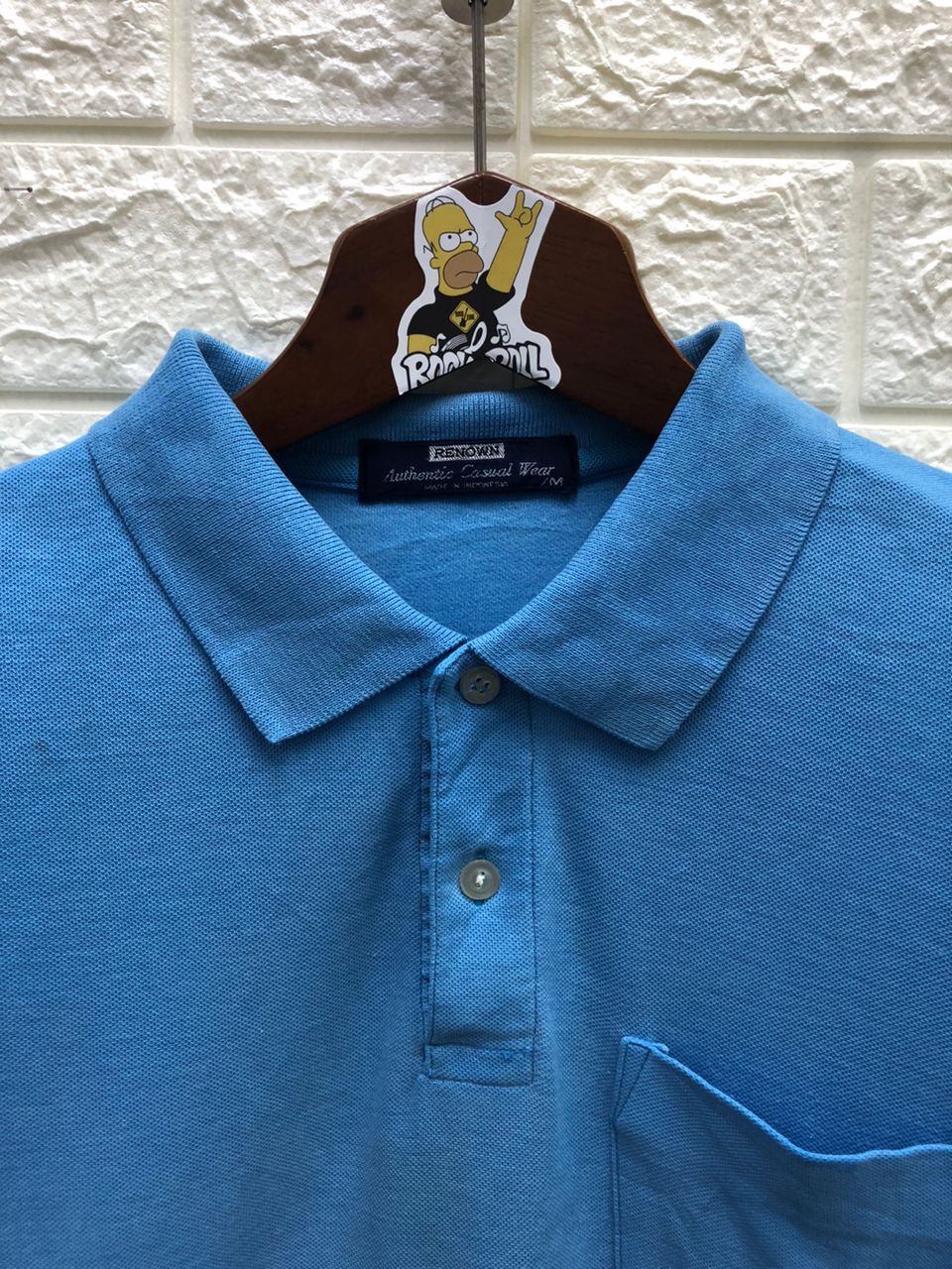 RENOWN Vintage renown vintage Blue Polo T-shirt Size US L / EU 52-54 / 3 - 4 Thumbnail