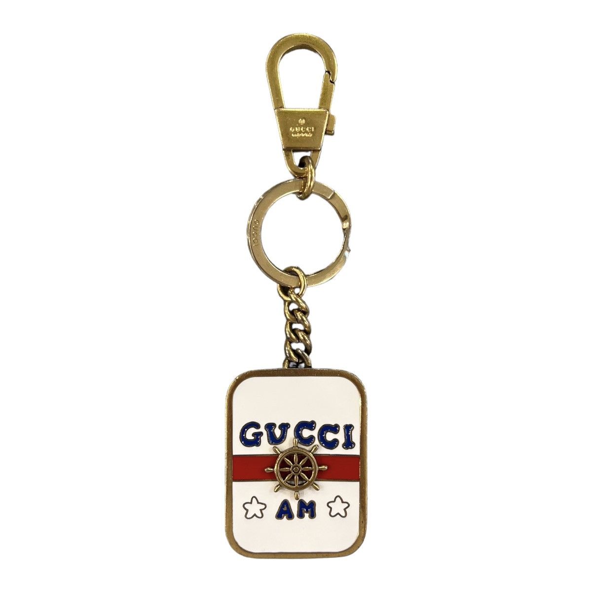image of Gucci Nautical Keychain in Gold, Men's