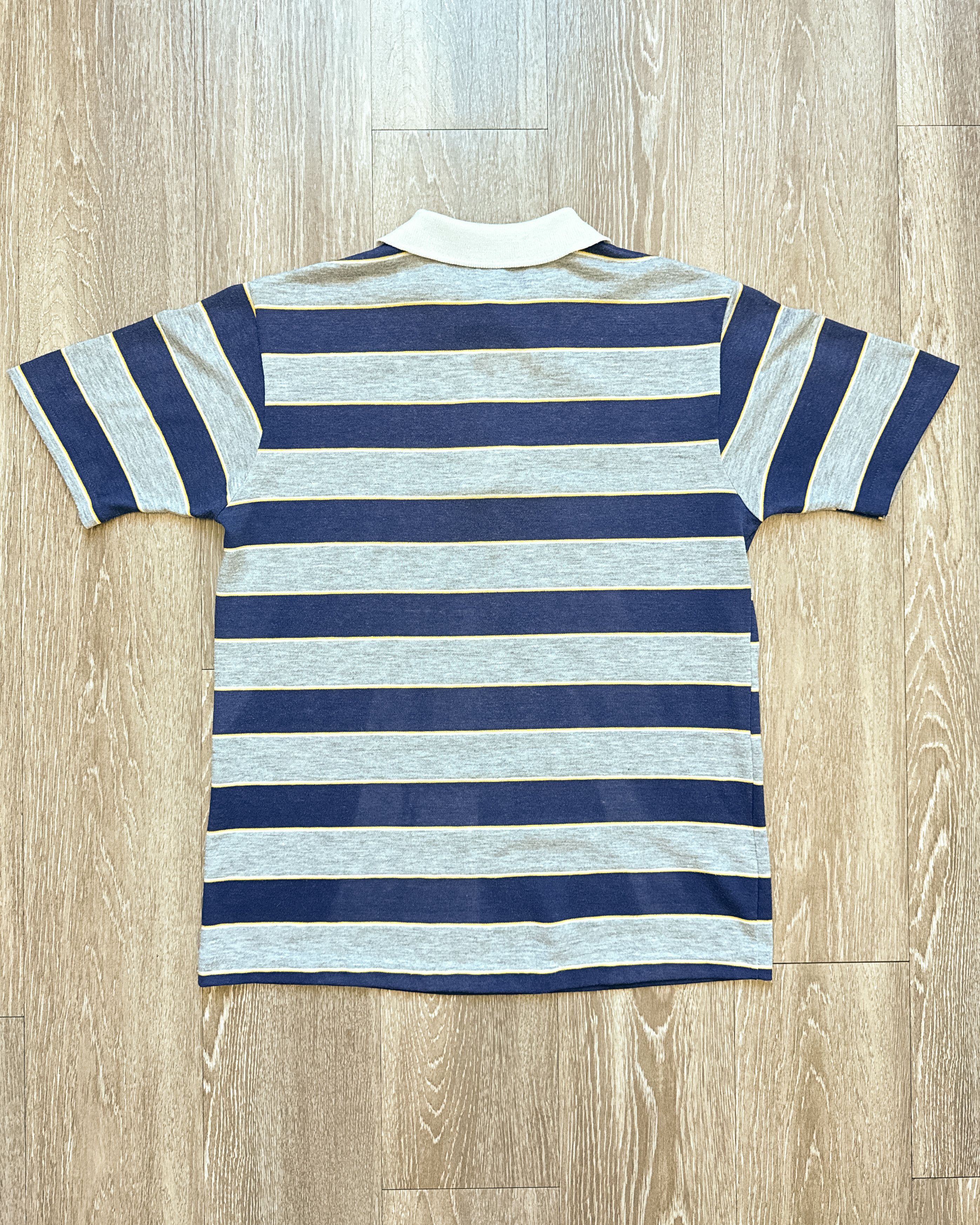 Vintage Vintage 80s Dee Cee Striped Polo Shirt Blue Gray Surf Style Size US M / EU 48-50 / 2 - 4 Thumbnail