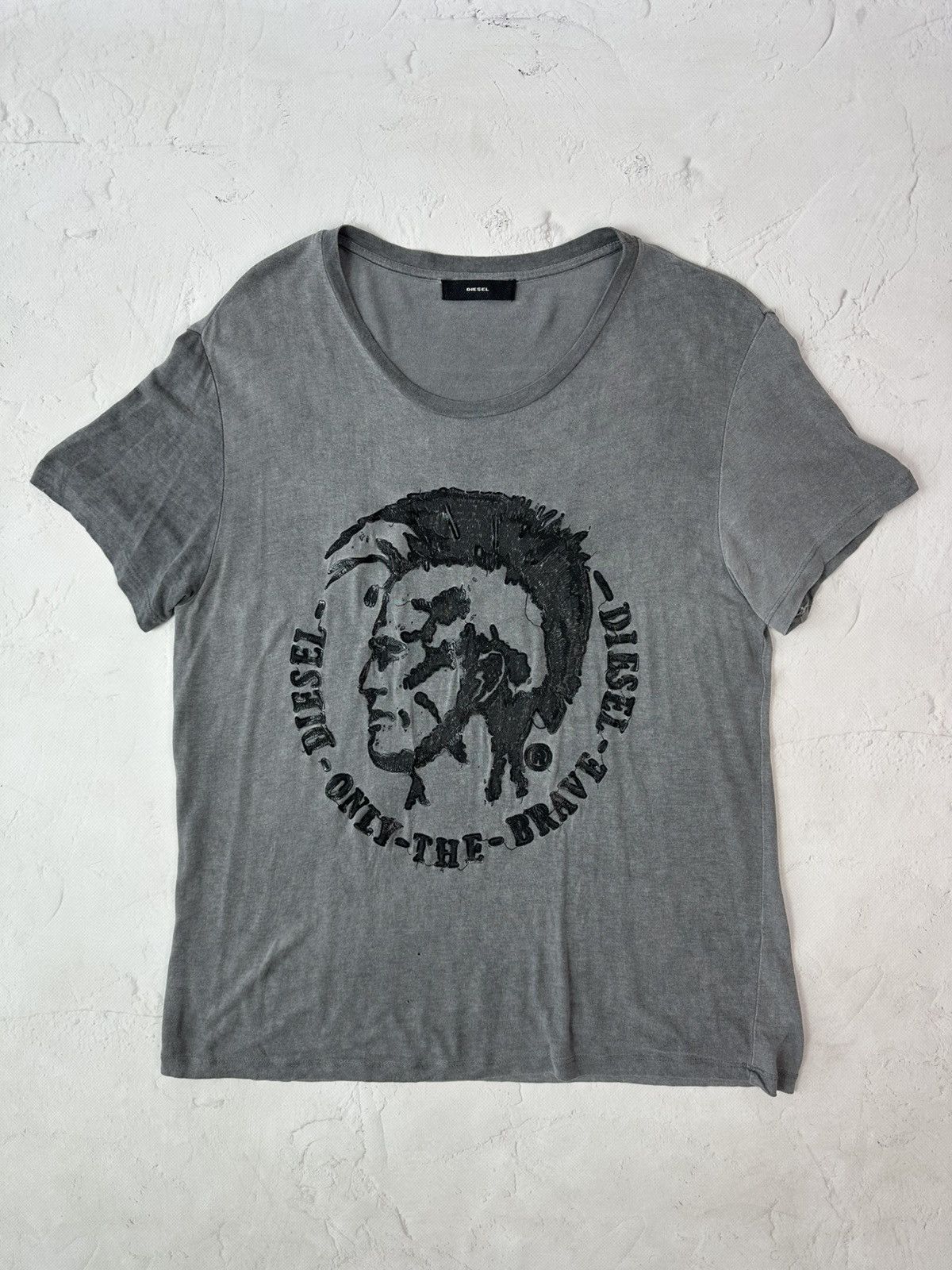 Diesel Diesel Vintage Grey Washed Logo Short Sleeve T-shirt Size US S / EU 44-46 / 1 - 1 Thumbnail