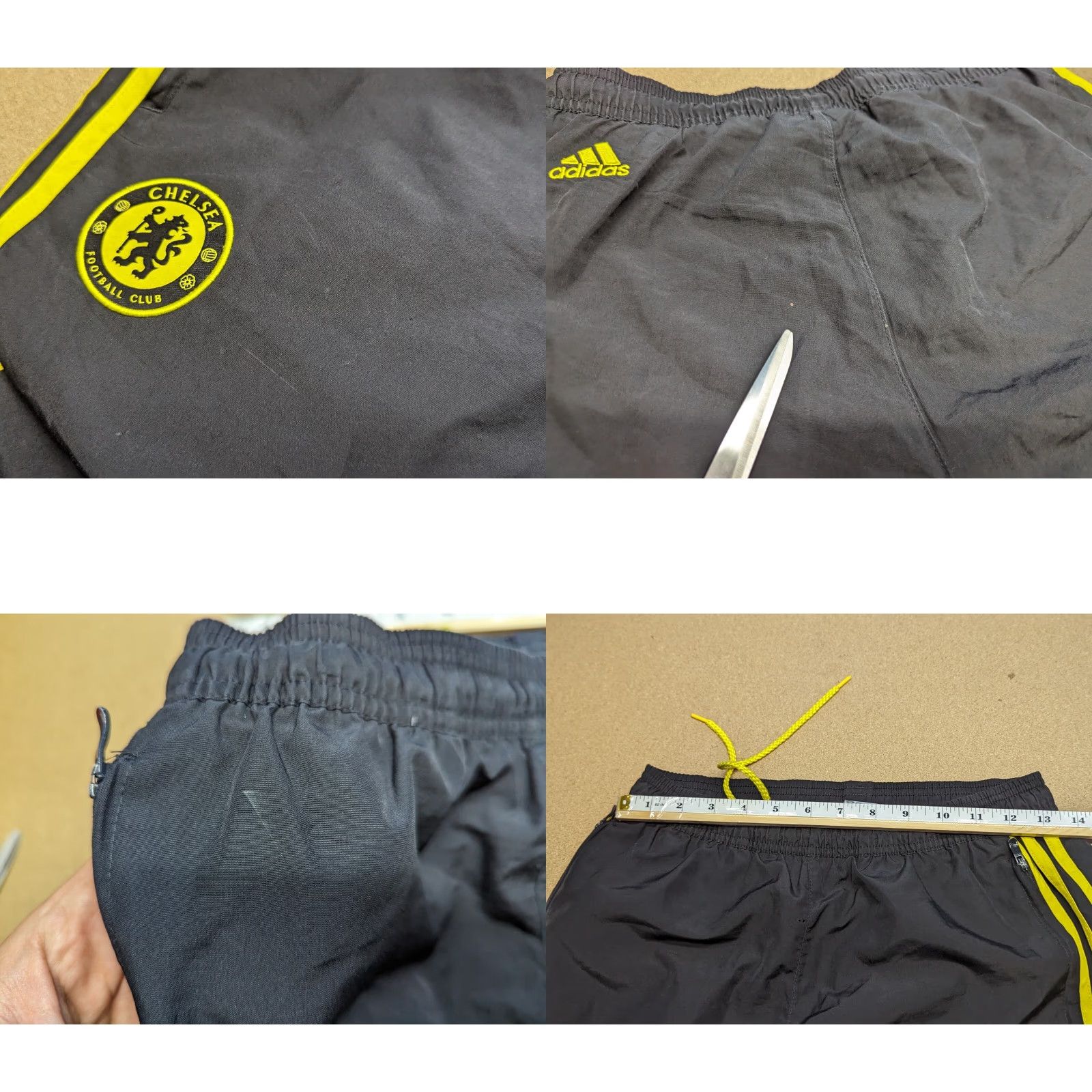 Adidas Adidas Chelsea 2012 Pants Small Training Champions League Black Yellow Football Shirt? Size US 29 - 9 Thumbnail