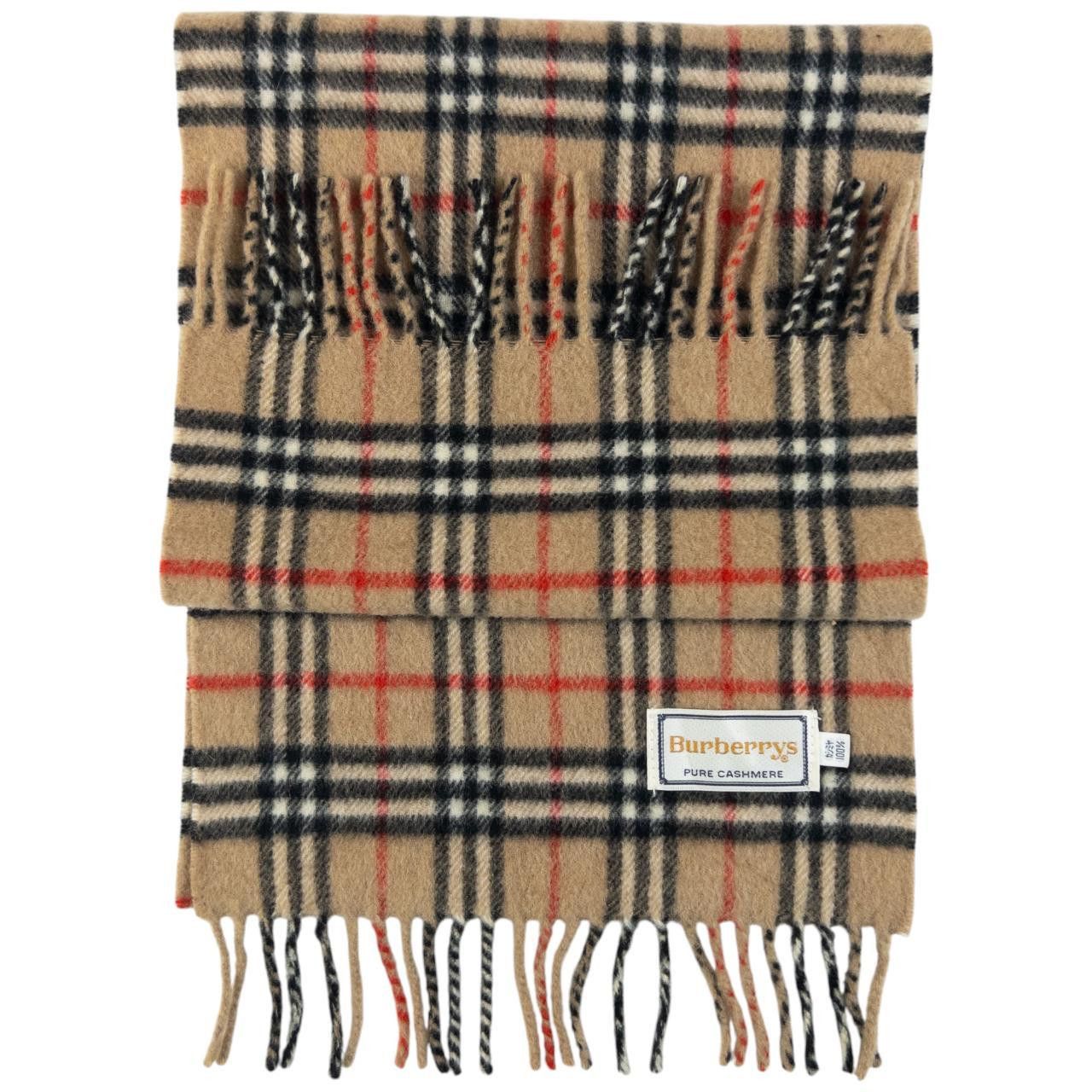 Burberry Vintage Burberry Nova Check Tassel Scarf Size ONE SIZE - 2 Thumbnail