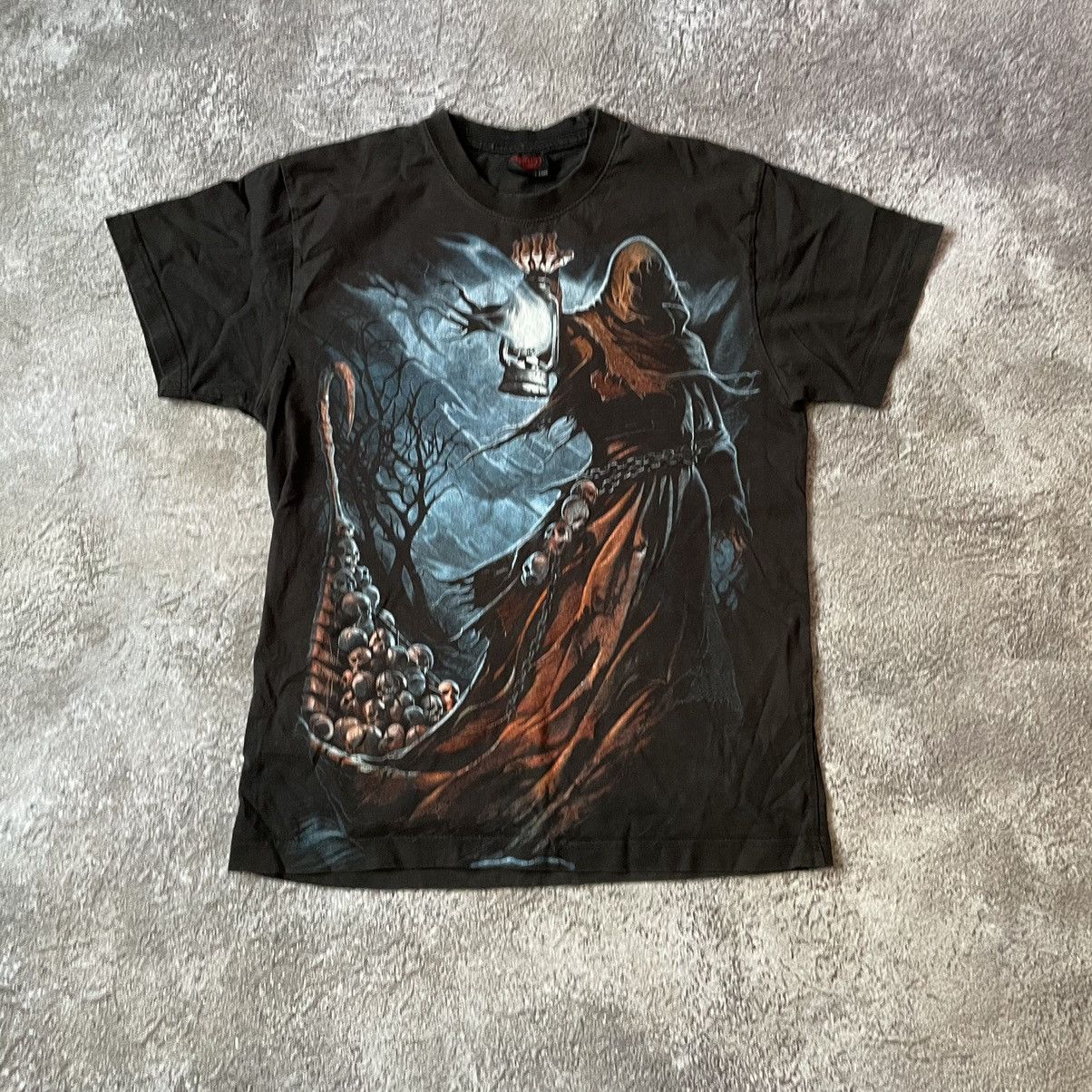 Band Tees Vintage Y2K SKETON CREEPY FACE Horror Psycho SKELETON 90S Size US S / EU 44-46 / 1 - 3 Thumbnail