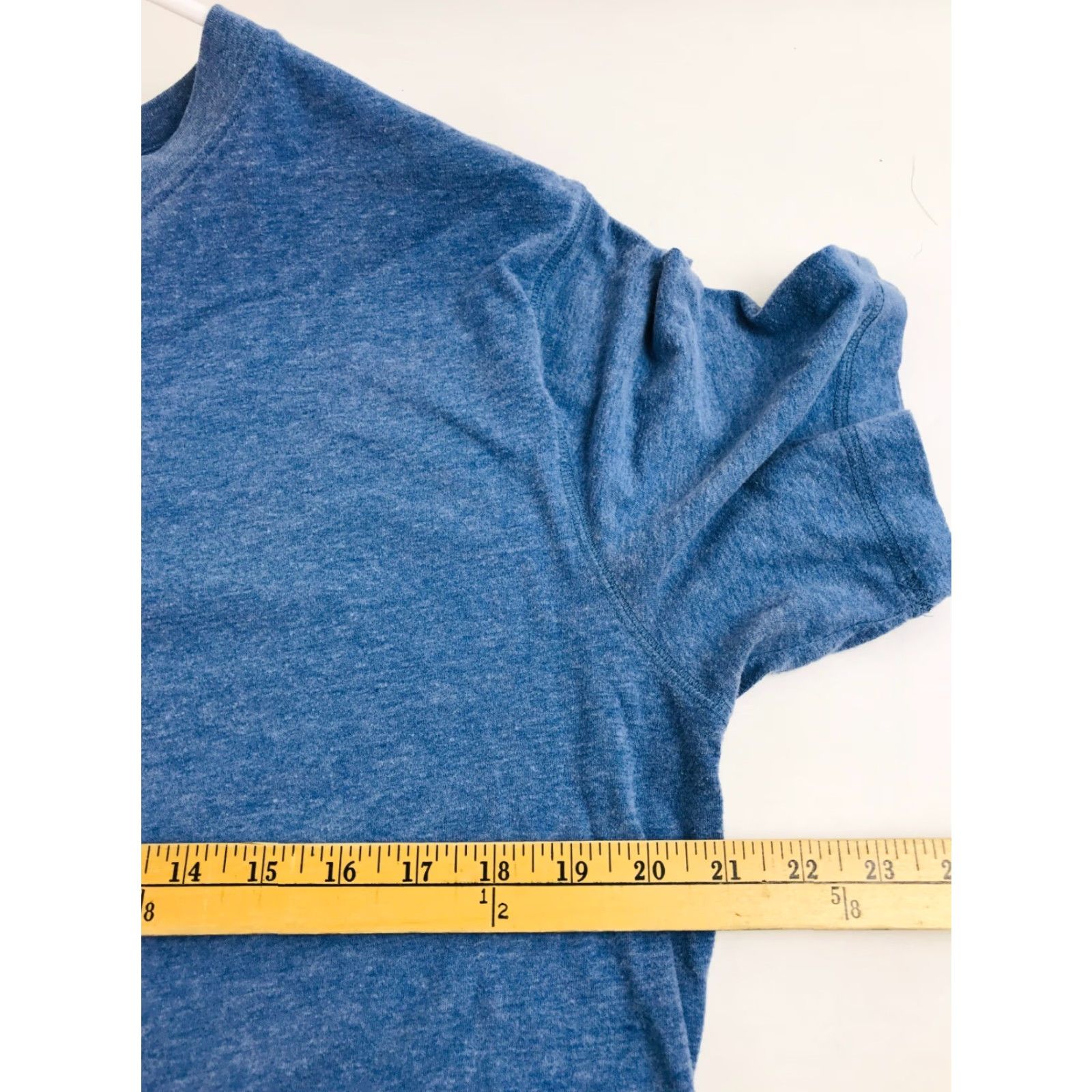 Vintage Outdoor Life T-Shirt Women's Size Large Heather Blue Sueded Henley Tee Short Slv Size L / US 10 / IT 46 - 3 Thumbnail