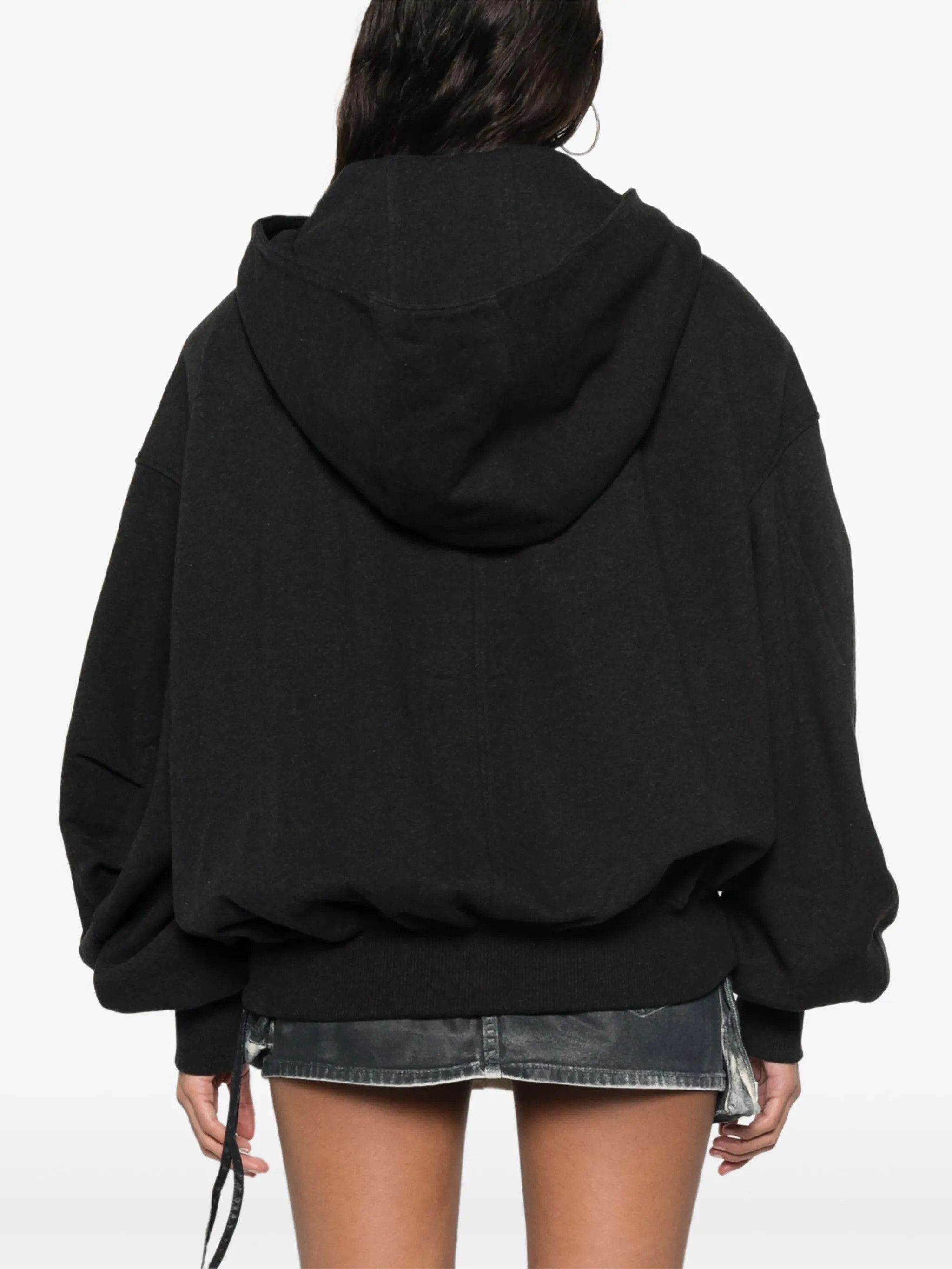 The Attico o1s22i1n0325 Gradient Zip Hoodie in Black Size M / US 6-8 / IT 42-44 - 4 Thumbnail