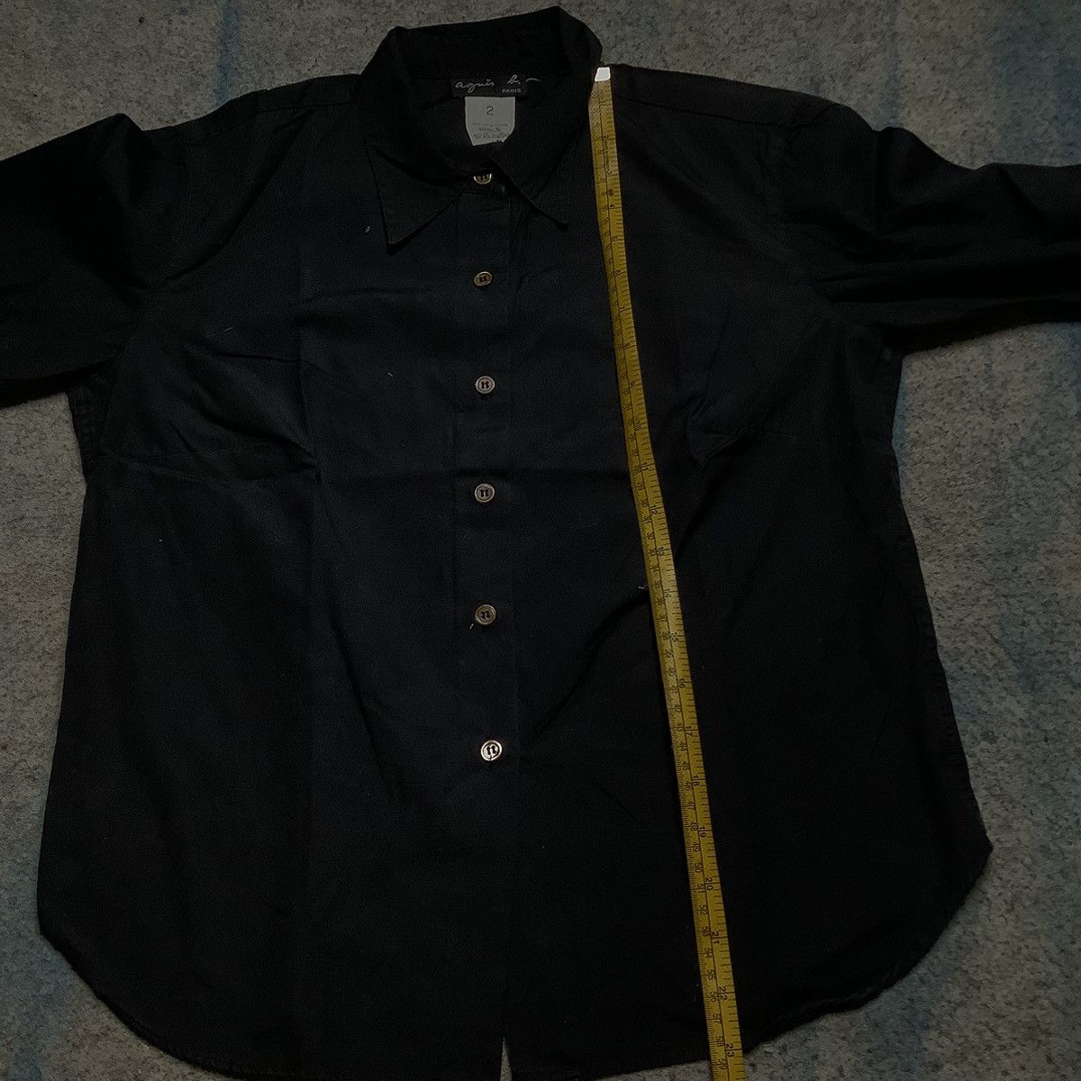 Designer × Japanese Brand × agnes b. Agnes B Oxford Shirt Black Crop Size XS / US 0-2 / IT 36-38 - 10 Thumbnail