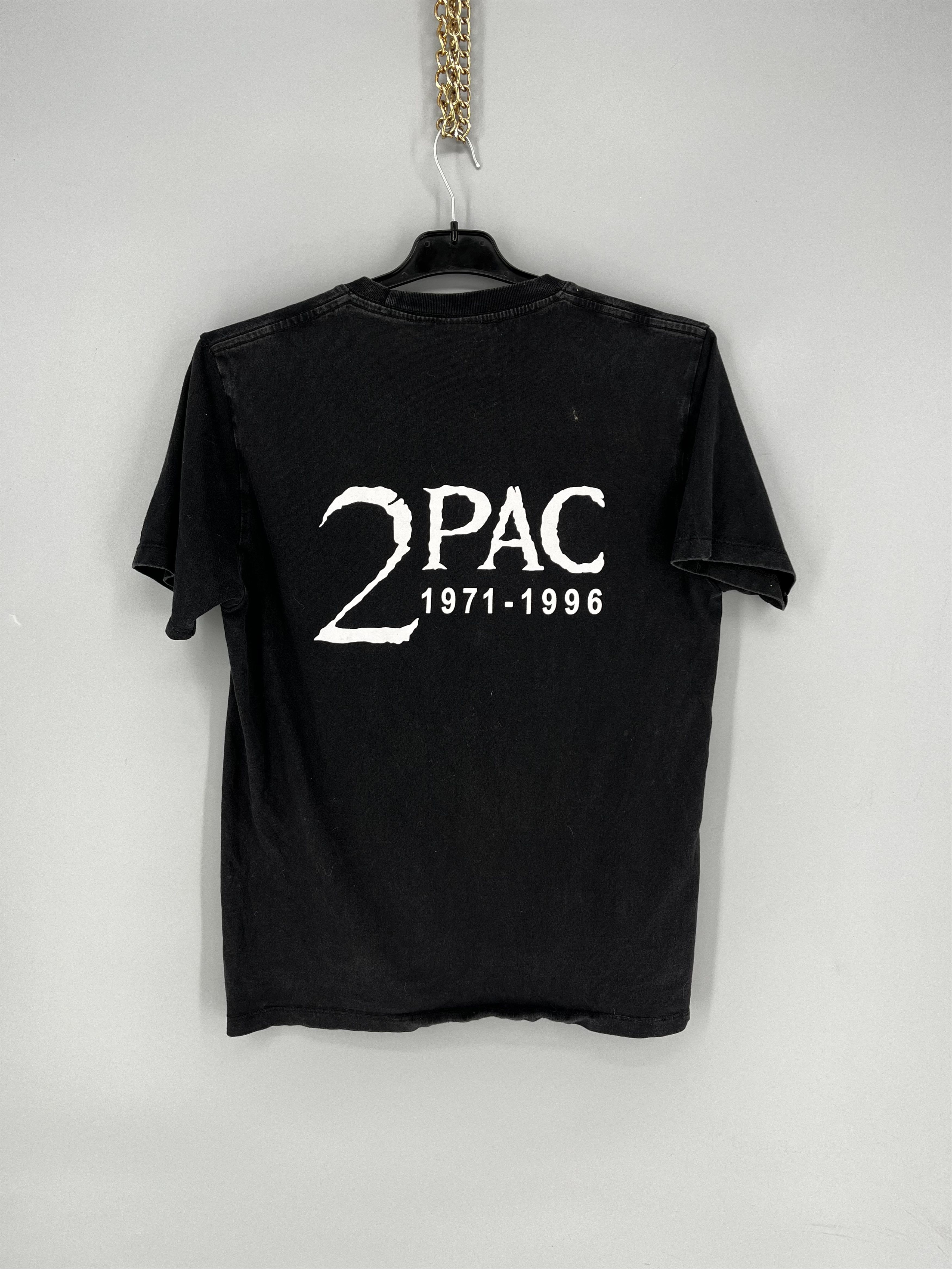 Band Tees Vintage 2Pac Tupac Shakur 1996 Men’s Black Double Sided Sz M Size US M / EU 48-50 / 2 - 9 Thumbnail