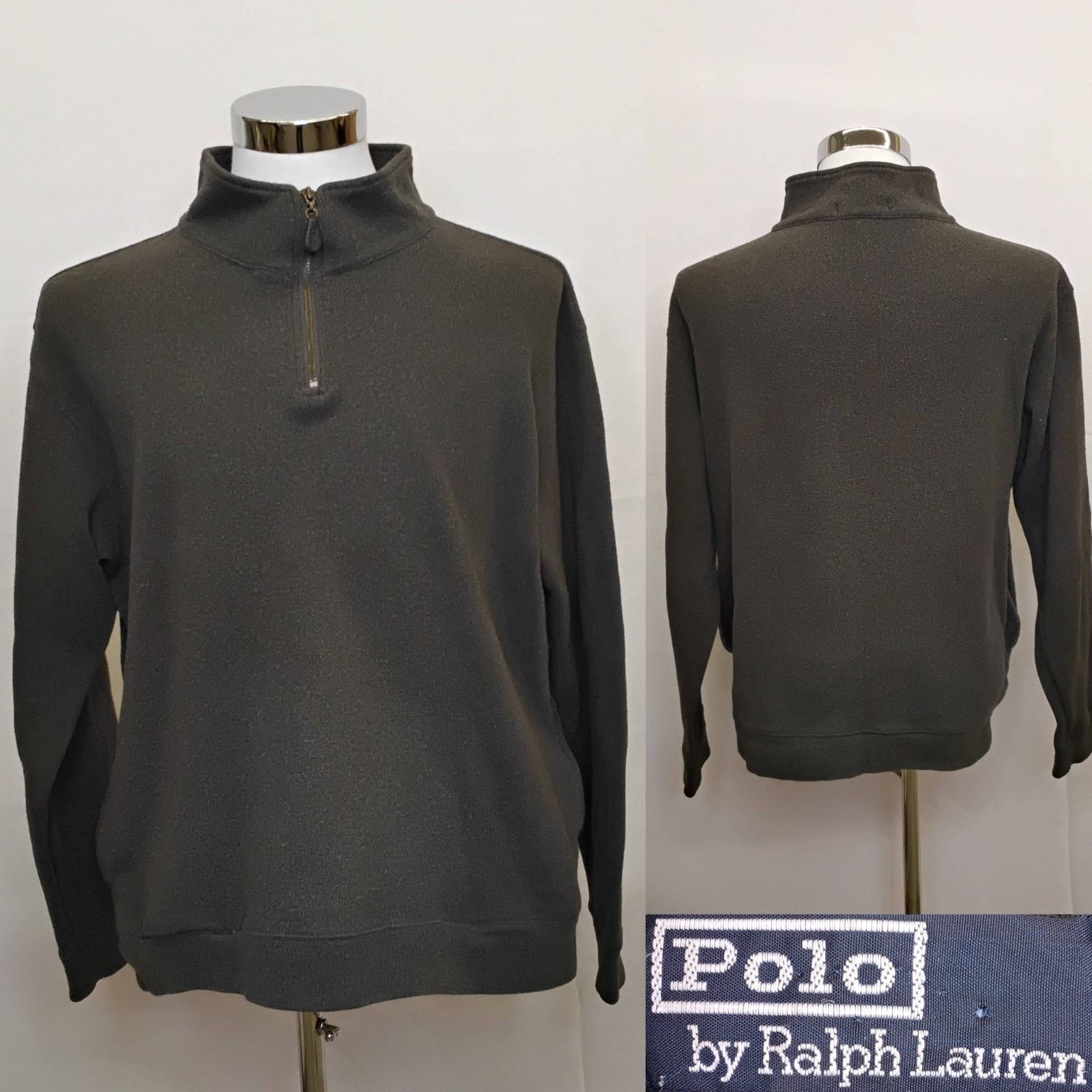 Polo Ralph Lauren Polo Ralph Lauren Knit 1/4 Zip Pullover Men's L Gray Size US L / EU 52-54 / 3 - 1 Thumbnail