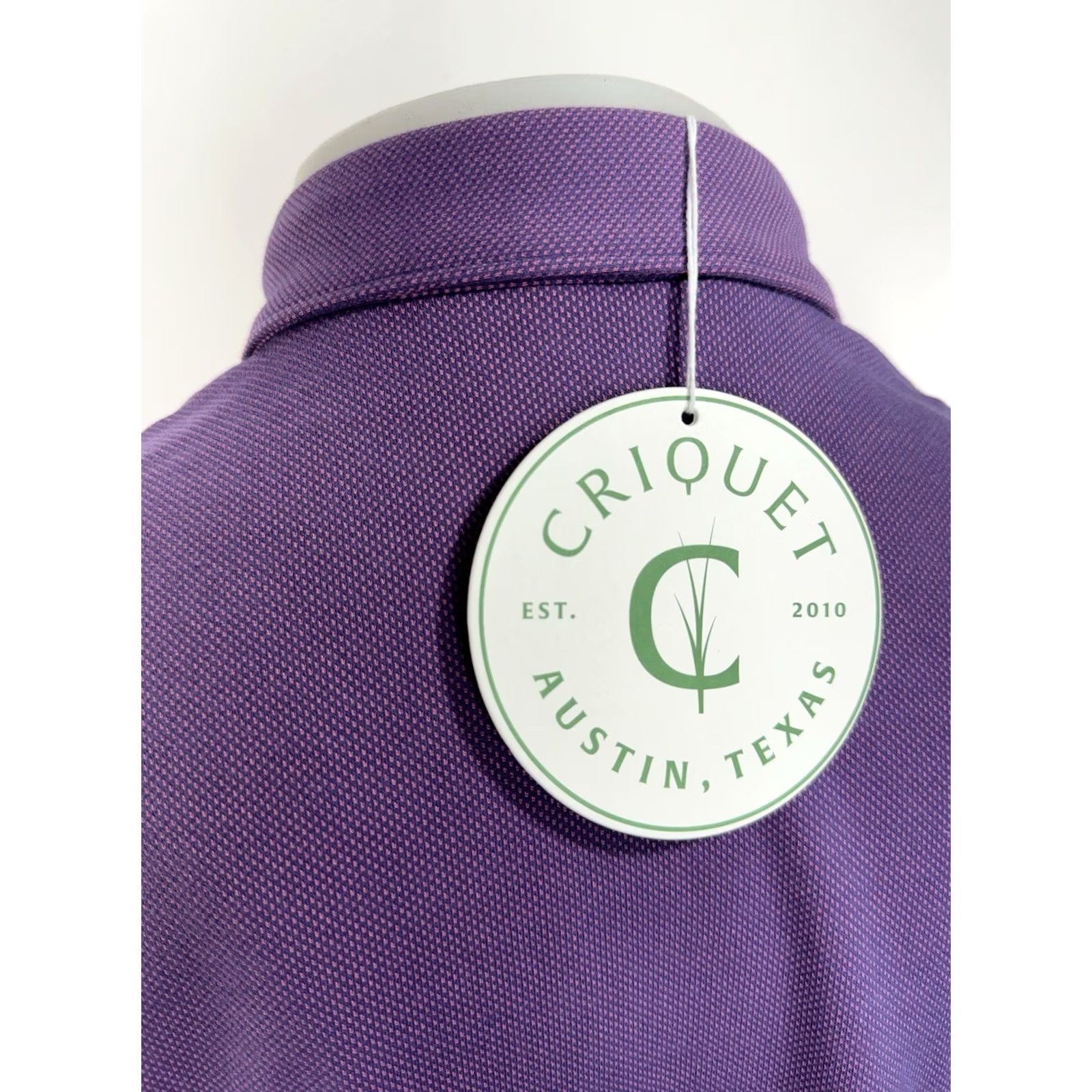 Vintage Criquet Austin polo shirt - Embroidered Logo Mens S Pocket Polo Shirt - Red / Blue - Purple Tone, Short Sleeve, NEW w TAG Size US S / EU 44-46 / 1 - 5 Thumbnail