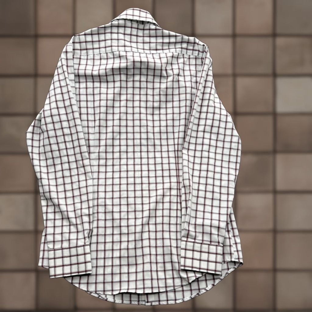 Mizzen+Main Mizzen+Main Shirt Mens Medium White Check Trim Fit Performance Dress Shirt Size 40R - 1 Thumbnail