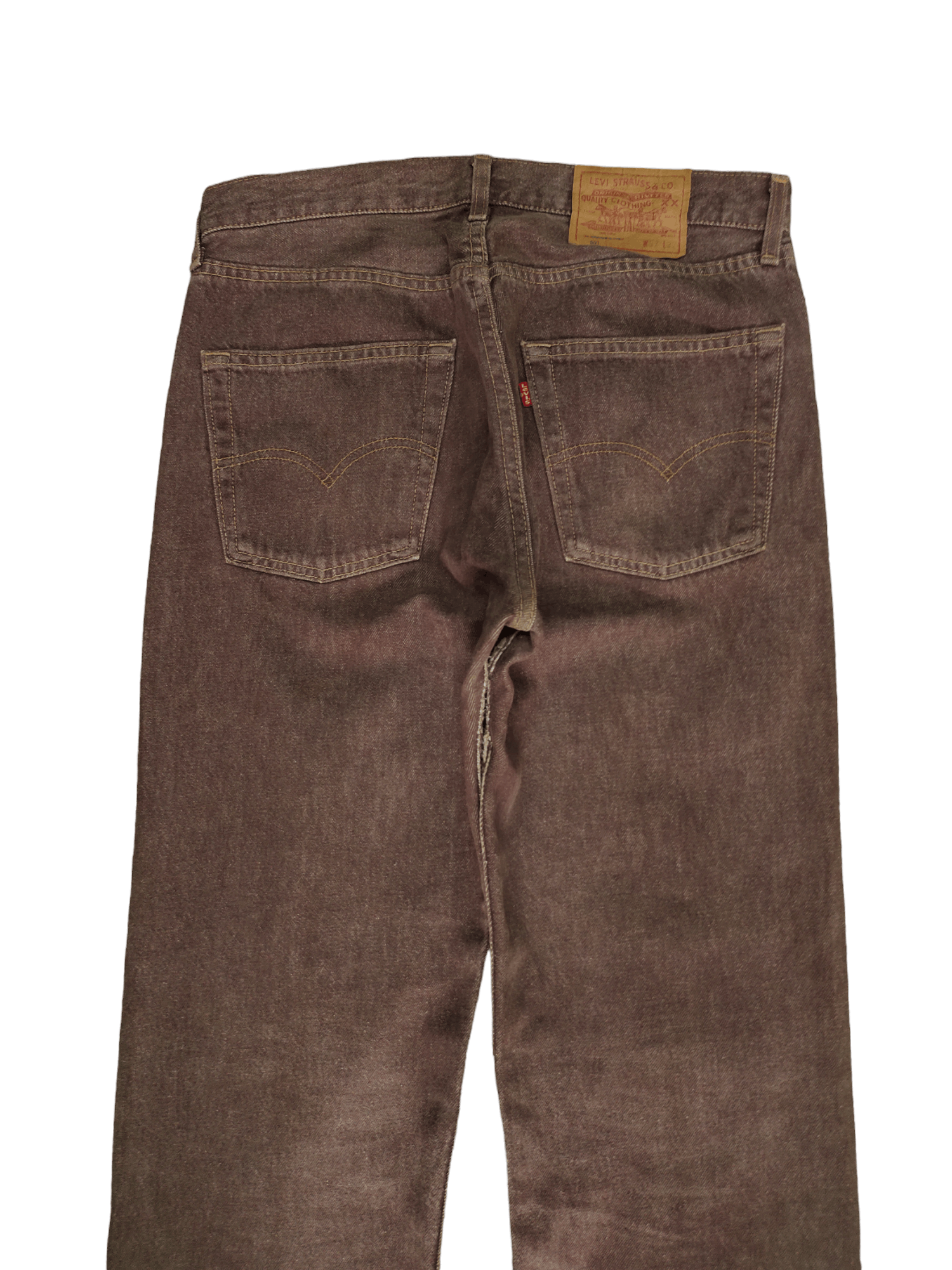 Levi's Vintage Clothing Vintage 90s Levis 501 Brown Distress Denim Jeans Size US 32 / EU 48 - 11 Thumbnail