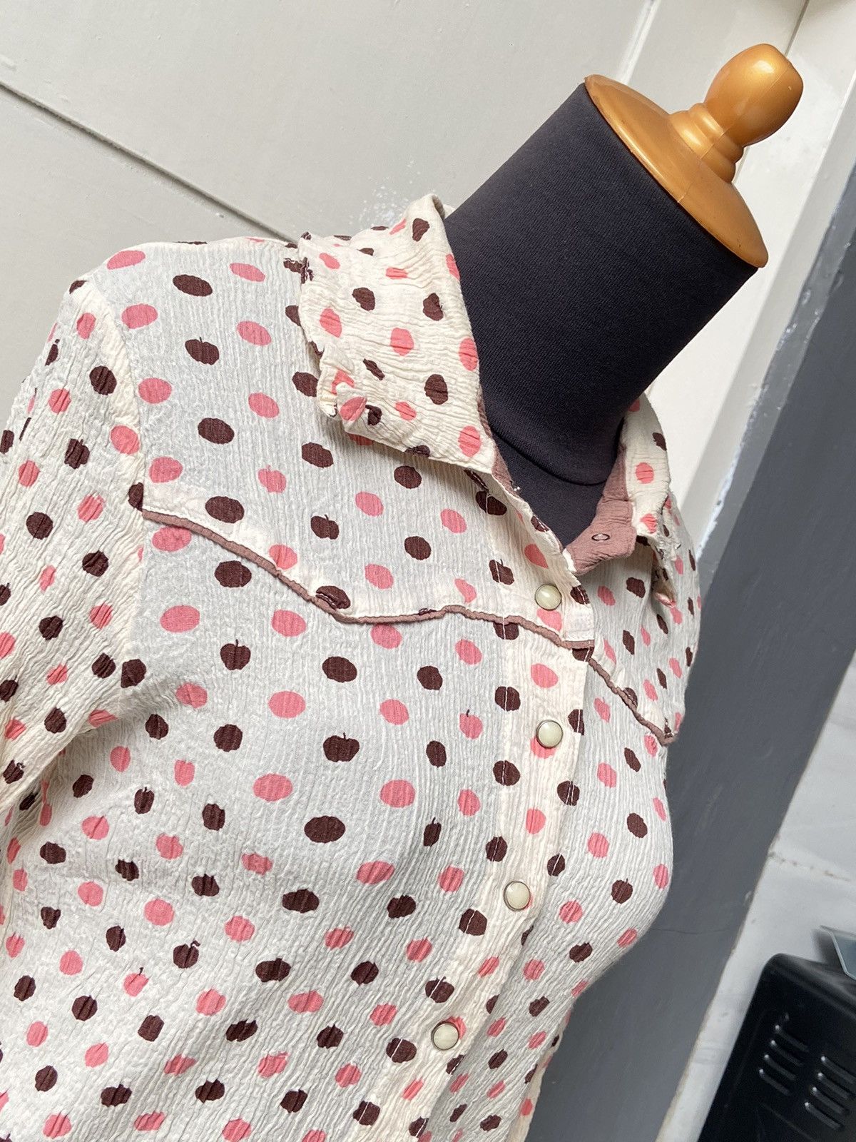 Issey Miyake × Tsumori Chisato TSUMORI CHISATO Polkadot Wrinkle Shirt Size XXS / US 00 / IT 34 - 5 Thumbnail