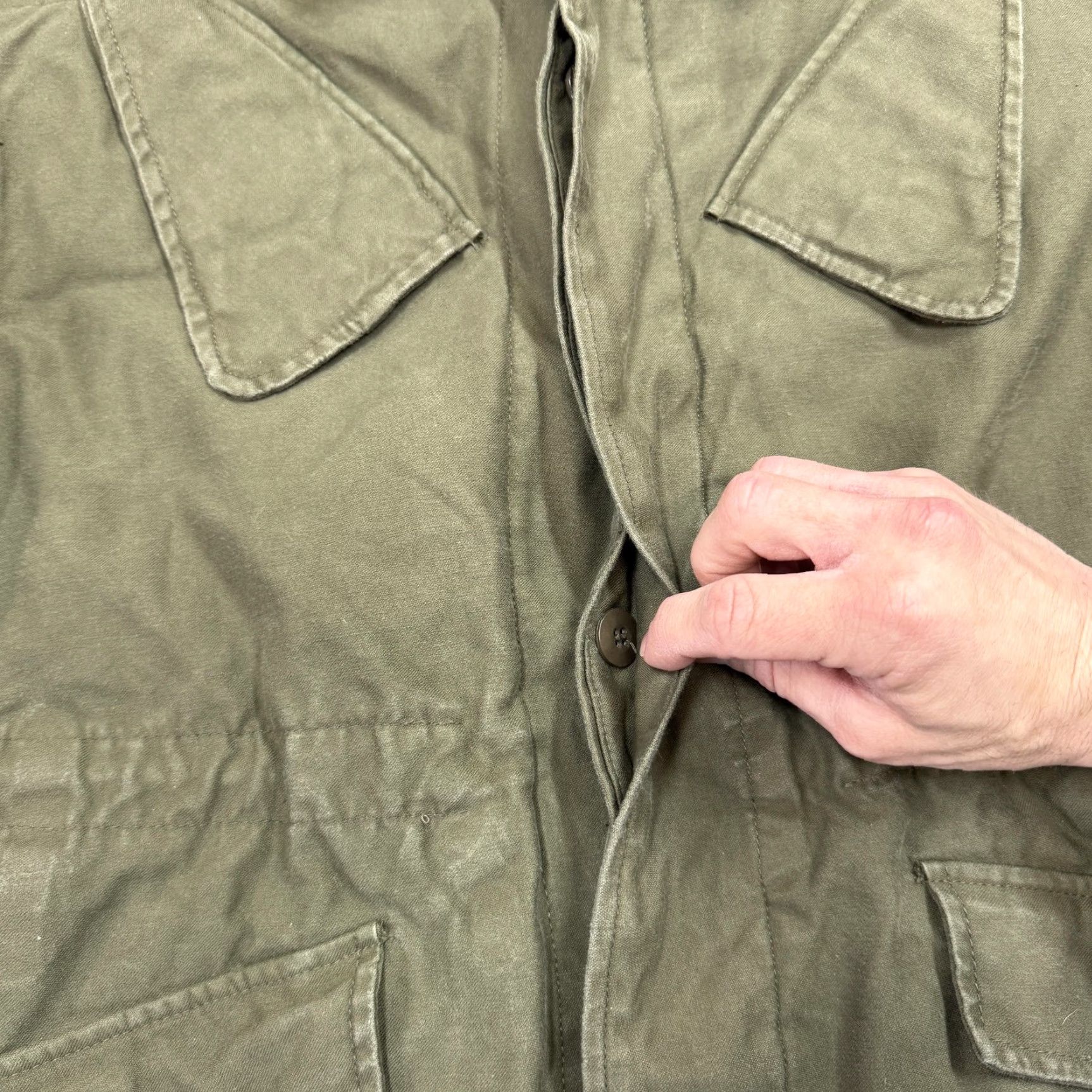 Vintage VINTAGE Dutch Military Jacket Mens Small Green Field Coat Cotton KL Seyntex 80s Size US S / EU 44-46 / 1 - 6 Thumbnail
