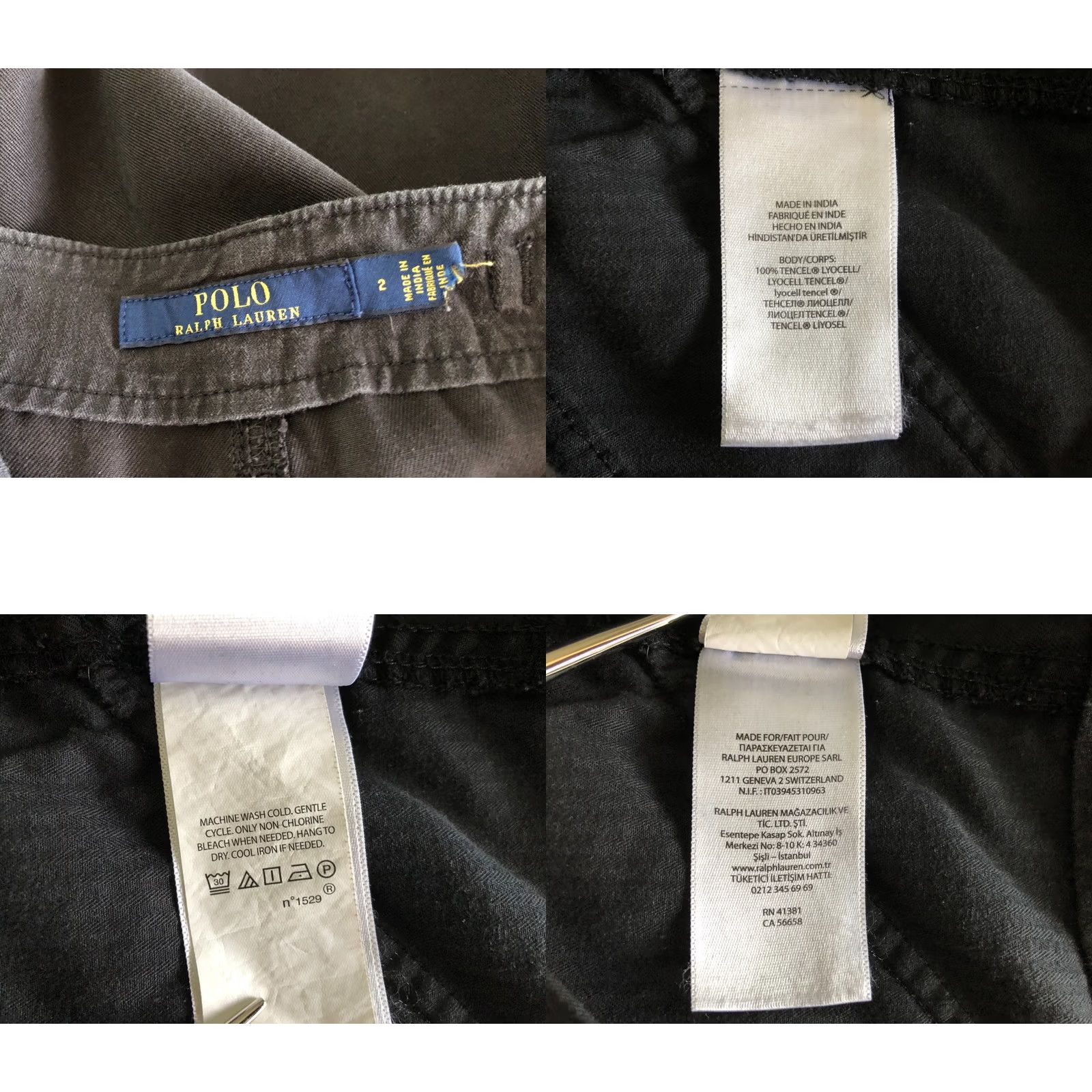 Ralph Lauren Ralph Lauren Women's Cargo Pants Size 2 Black Lyocell Cargo Pants Regular Small words adjusted Size 26" / US 2 / IT 38 - 8 Thumbnail