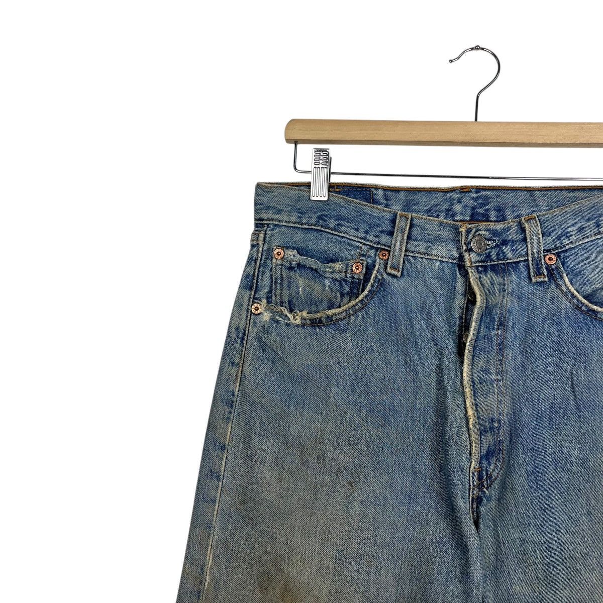 Levi's Vintage 90s Levis Lot 501 Distressed Denim Jeans Size US 30 / EU 46 - 6 Thumbnail