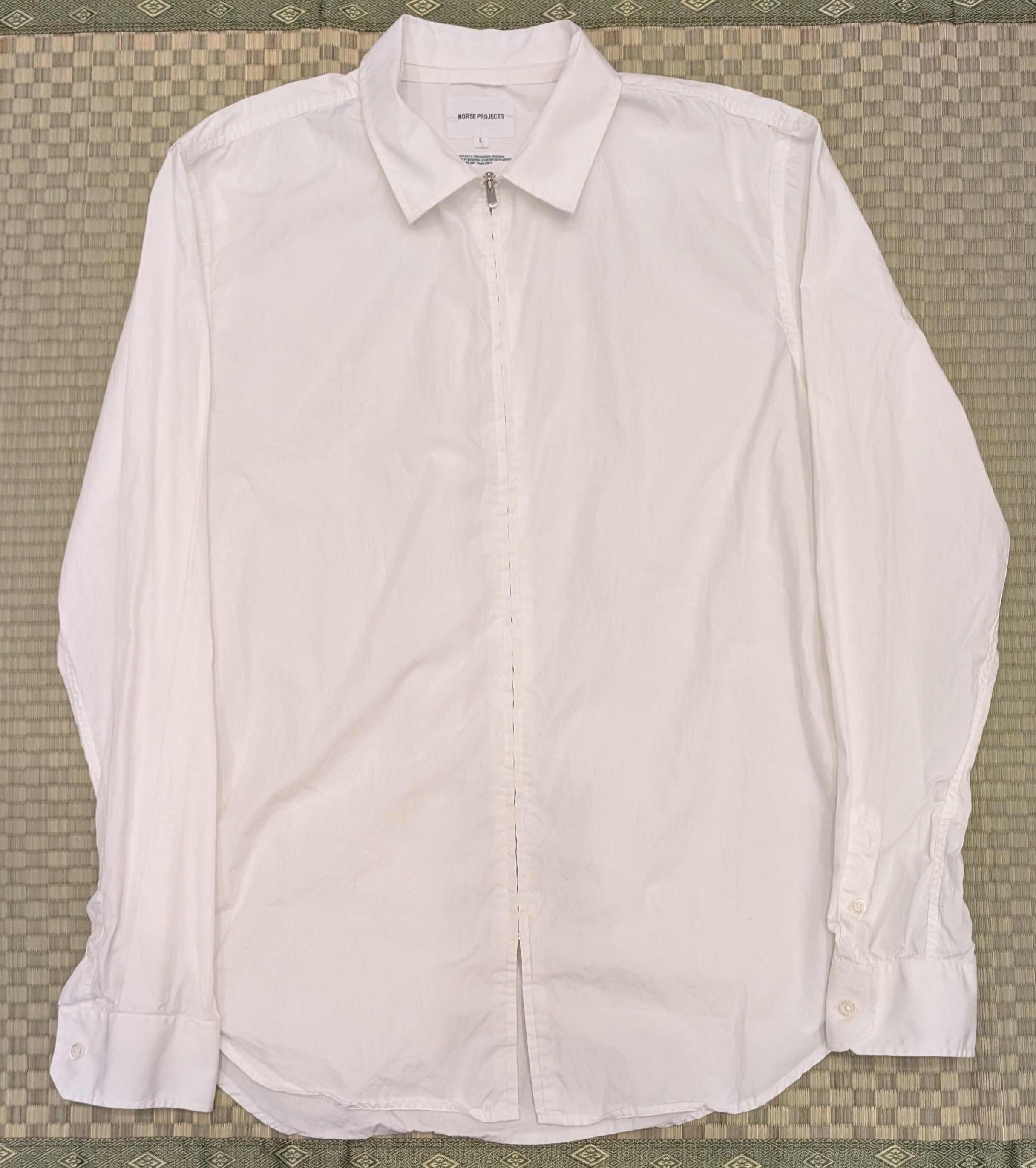 Norse Projects Norse Projects Osvald Compact Poplin Zip Shirt Size US L / EU 52-54 / 3 - 1 Thumbnail