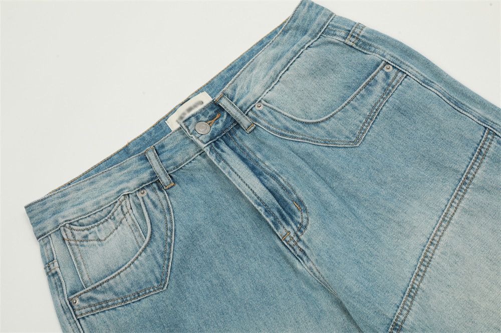 Vintage Men's retro patchwork loose washed flared jeans y2k Size US 32 / EU 48 - 3 Thumbnail